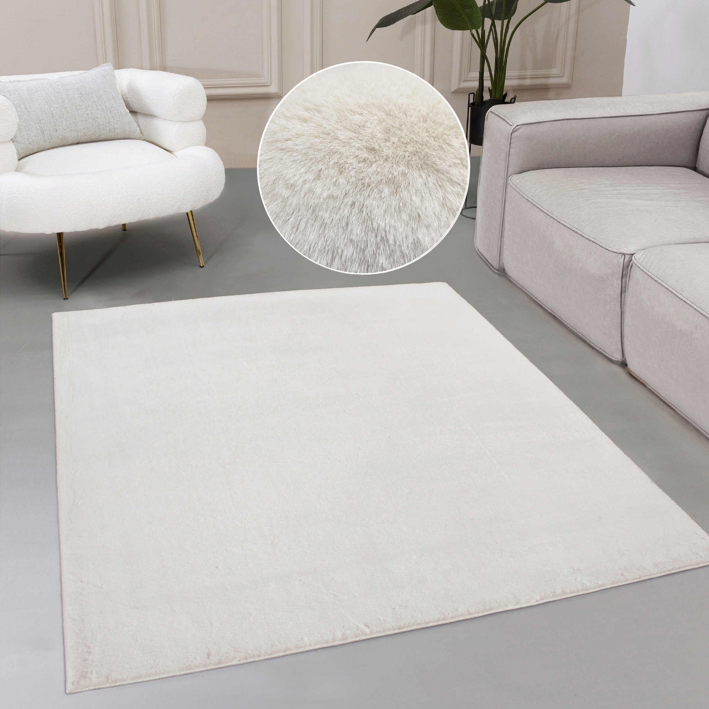 Image of GOODproduct Fellteppich "Balu, Kunstfellteppich, Modern, Langflor Teppich" rechteckig 20 mm Höhe Kaninchenfell-Haptik, kuschelig, weich, Wohnzimmer, Schlafzimmer