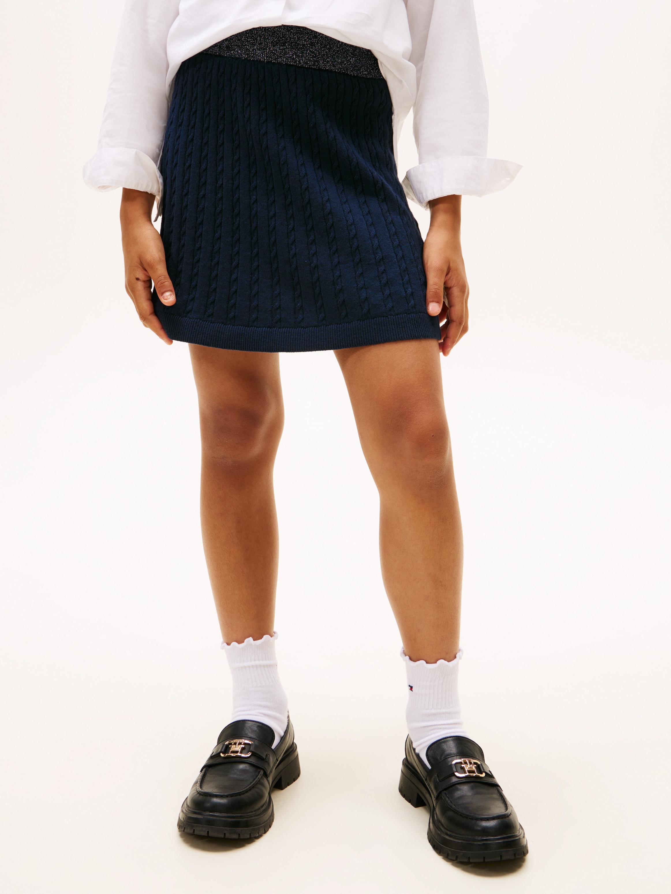 Image of Tommy Hilfiger Strickrock "MINI CABLE SKIRT" Regular fit, für Kinder bis 16 Jahre