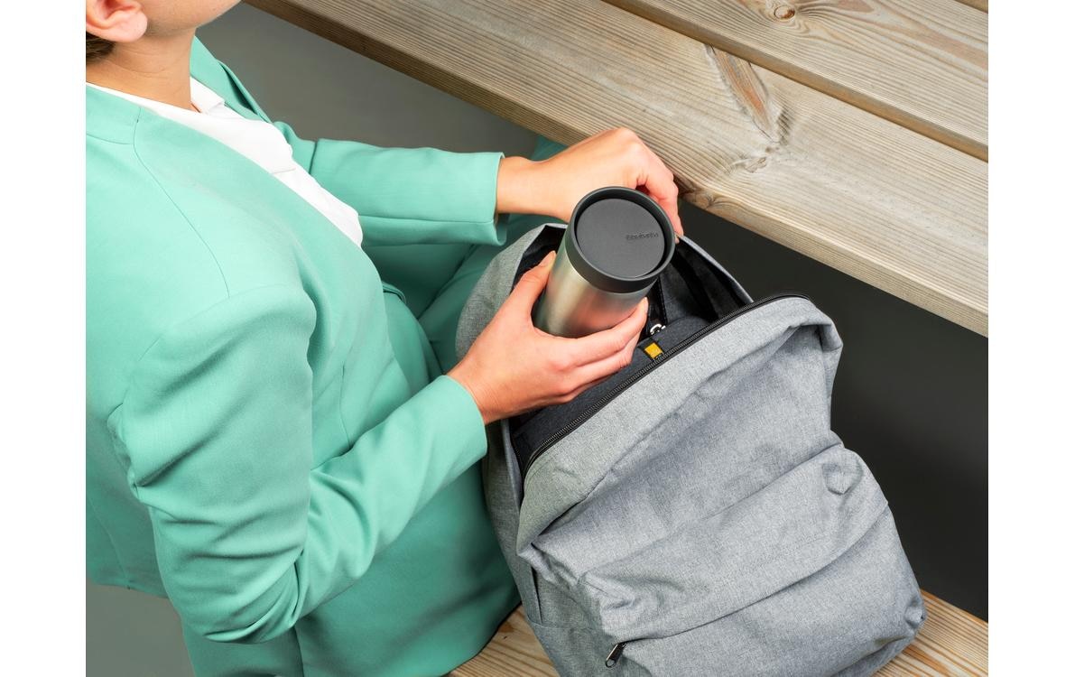 Brabantia Thermobecher »Make & Take 360 ml, Dunkelgrau/Silberfarben«