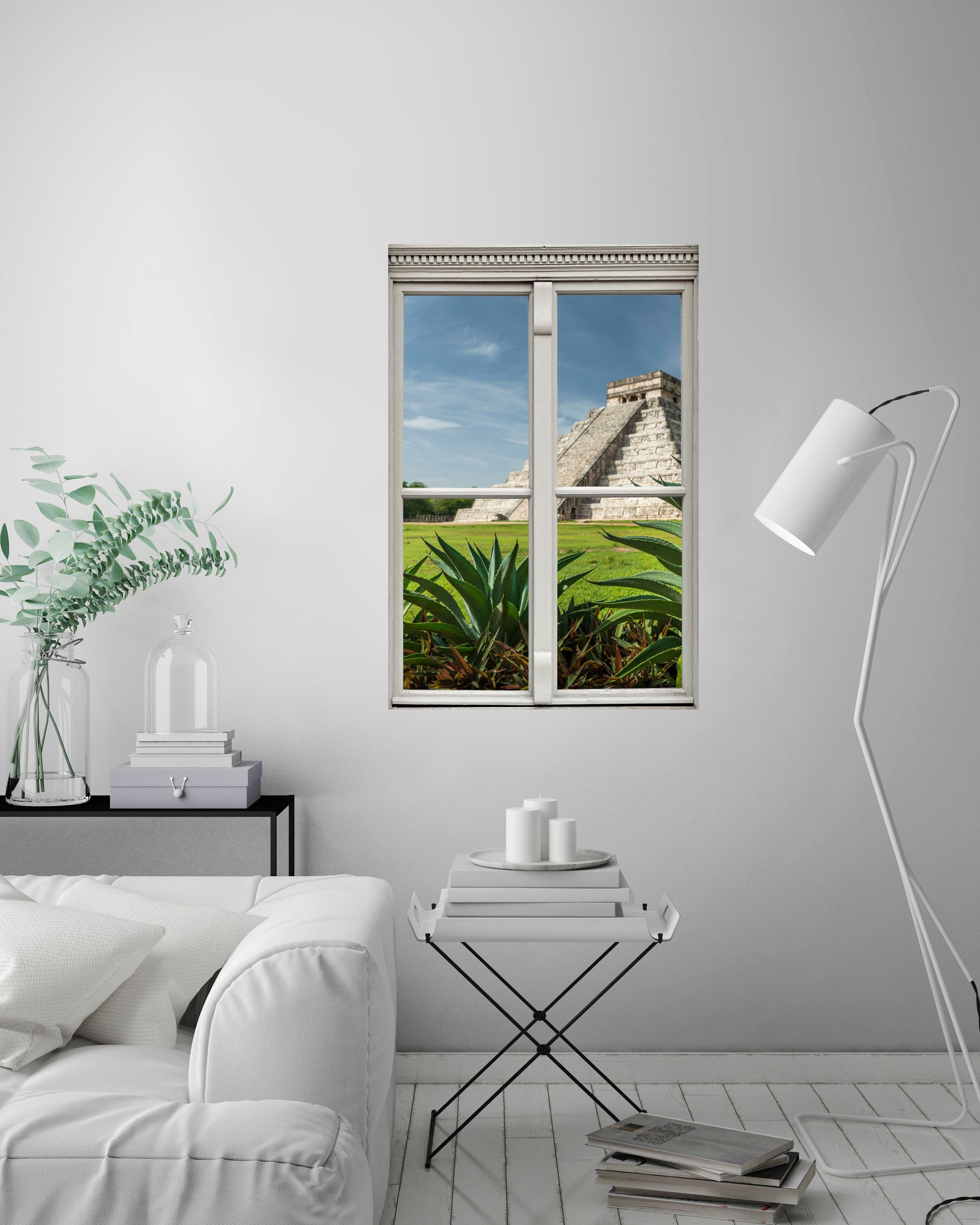 queence Wandsticker »Chichen«, Wandsticker, Wandbild, selbstklebend, 3D, Fenster