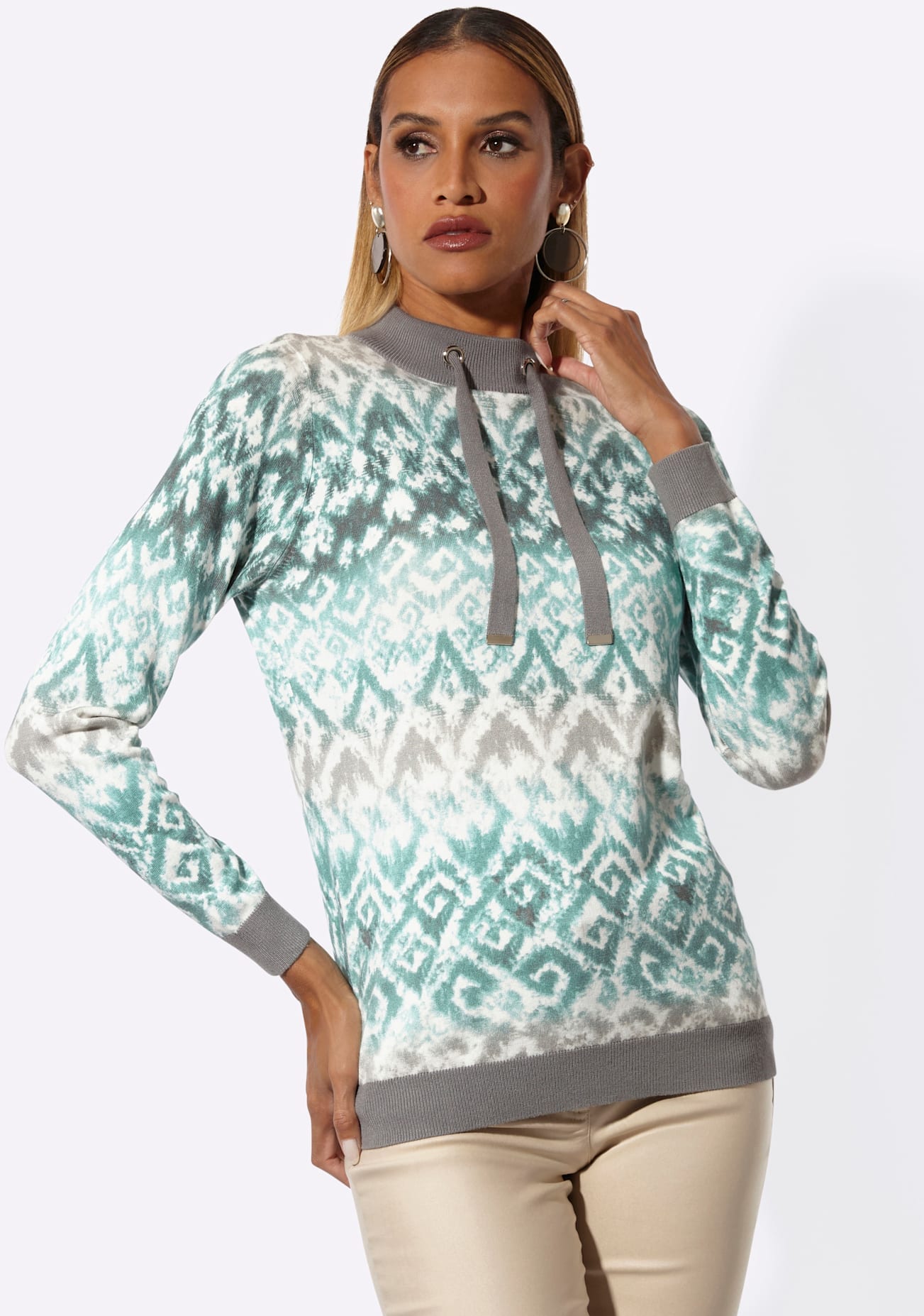creation L Stehkragenpullover »Druck-Pullover«