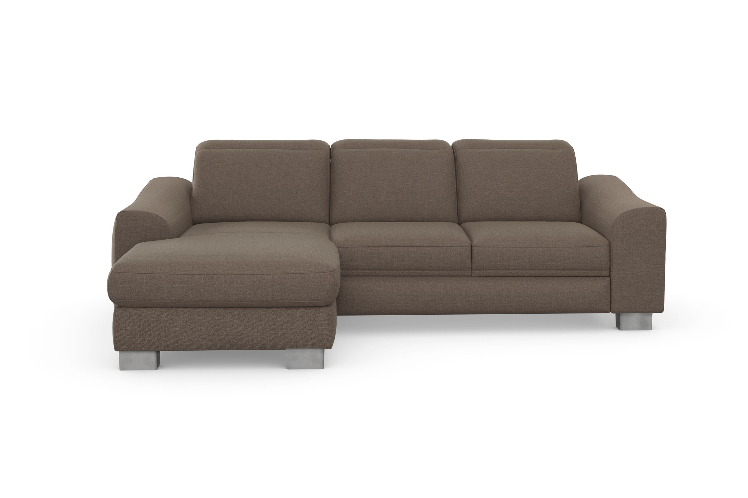Image of sit&more Ecksofa »Durness«, mit Federkern und hochwertigen Edelstahlfüssen, wahlweise mit Kopfteilverstellung, Bettfunktion und Bettkasten oder mit Bettfunktion und Bettkasten bei Ackermann Versand Schweiz