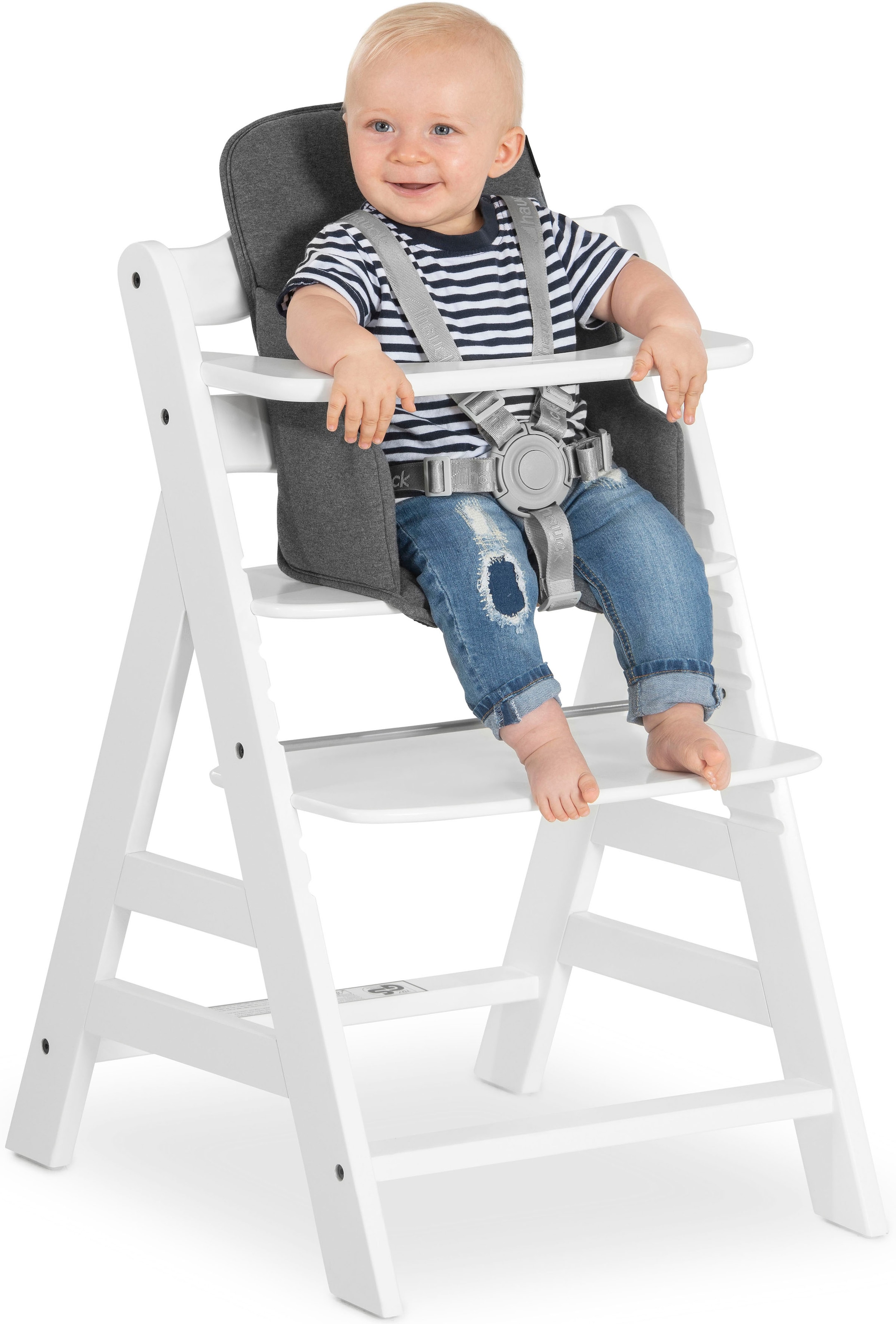 Hauck Réducteur de siège »Alpha Cosy Select, jersey charcoal« für ALPHA+ Select Holzhochstuhl