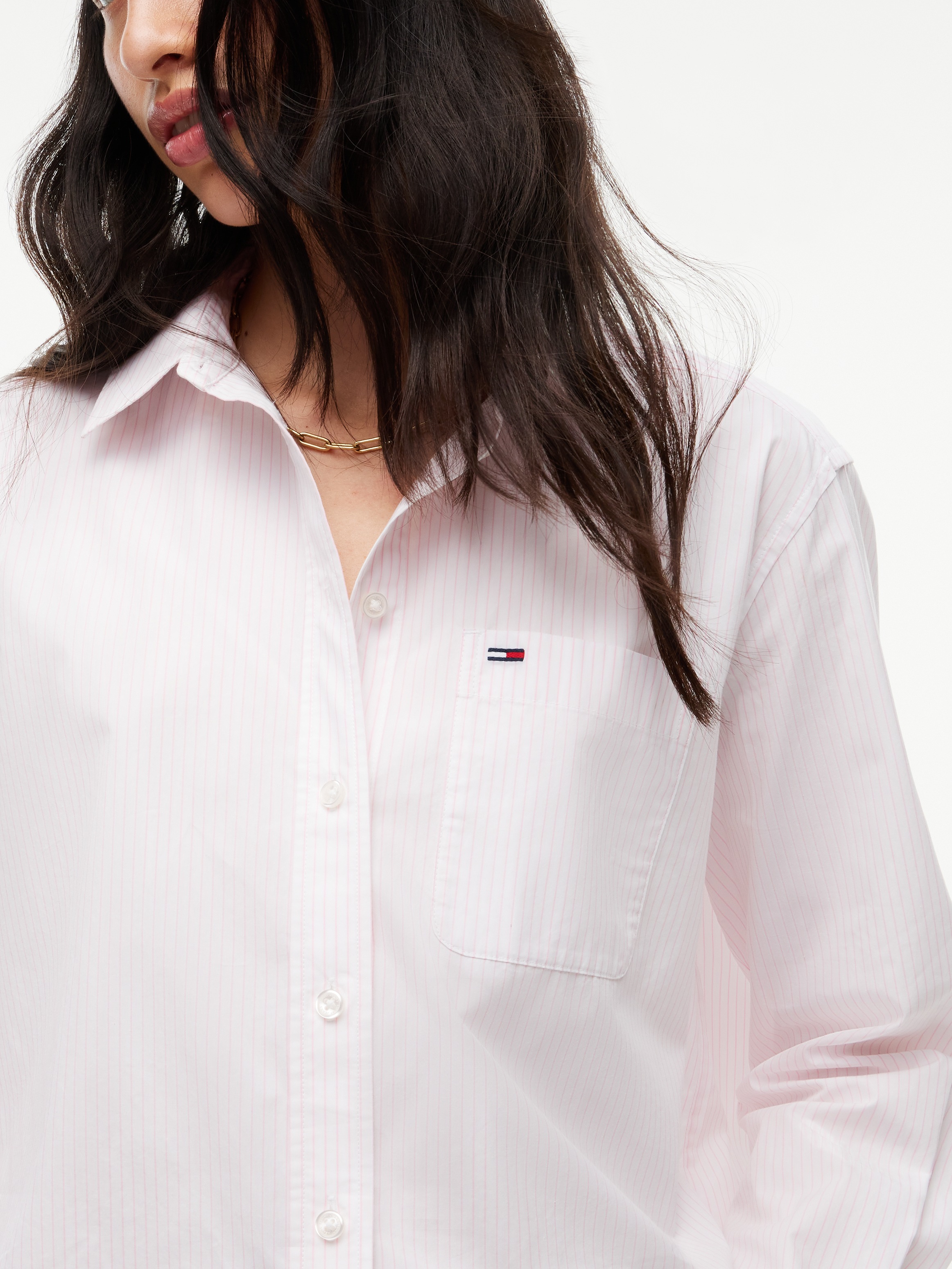Tommy Jeans Blouse à manches longues »TJW RLX ESSENTIAL SHIRT« Coton, relaxed fit