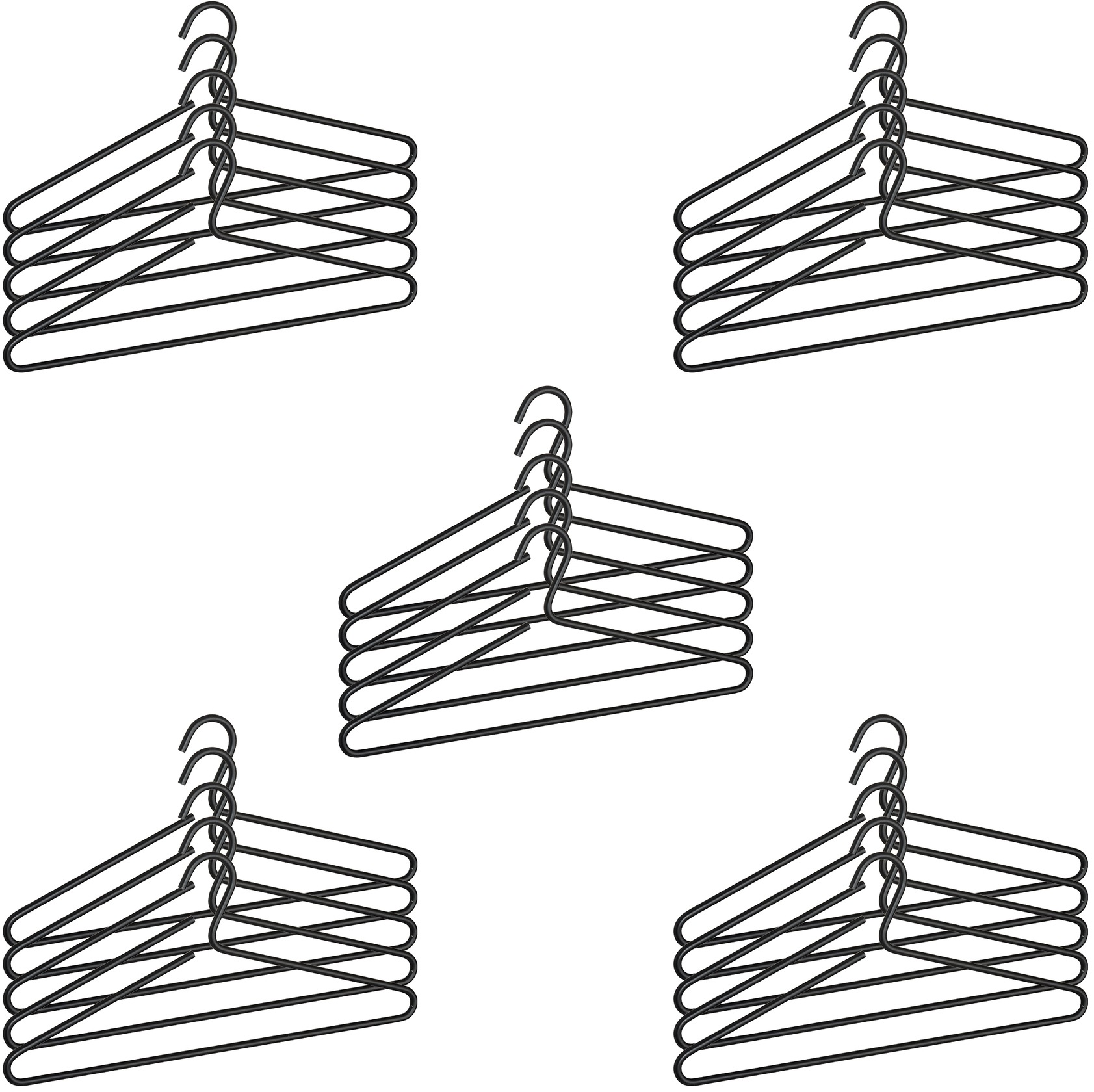 Image of WENKO Kleiderbügel »Lux«, (Set, 25 tlg.), Aluminium, satiniert, 42 cm bei Ackermann Versand Schweiz