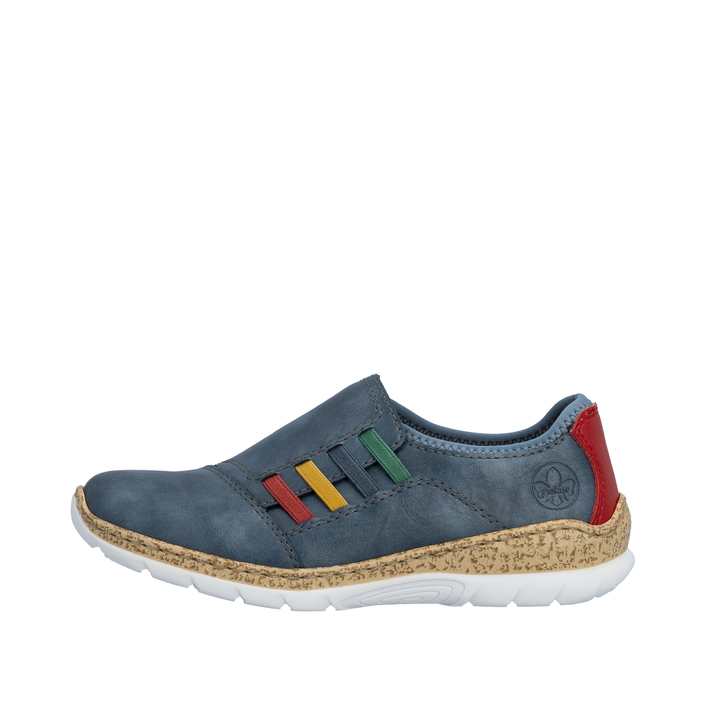 Rieker Slipper  Sneakers slip-on, chaussure à enfiler, chaussure basse avec empiècements stretch colorés