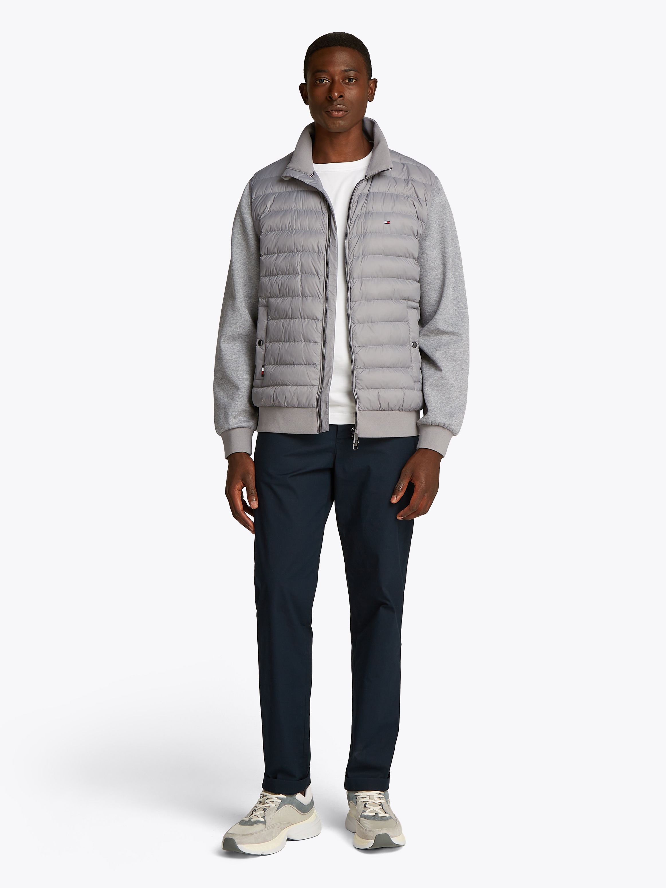Tommy Hilfiger Sweatjacke »MIX MEDIA STAND CLLR«, mit Steppung