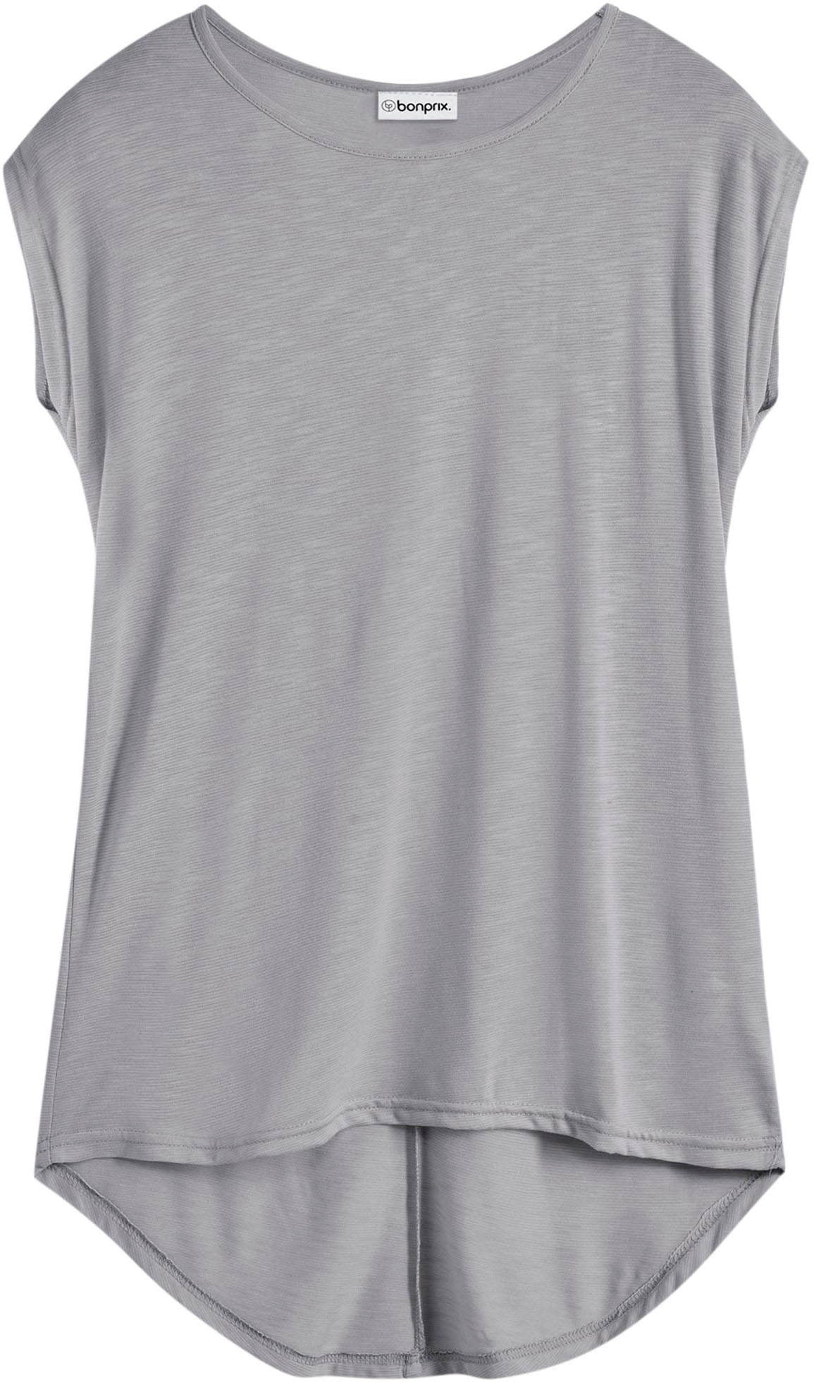 bonprix T-shirt long »Longshirt aus Viskose-Mischung« lässige Passform, längeres Rückenteil, abgerundeter Saum