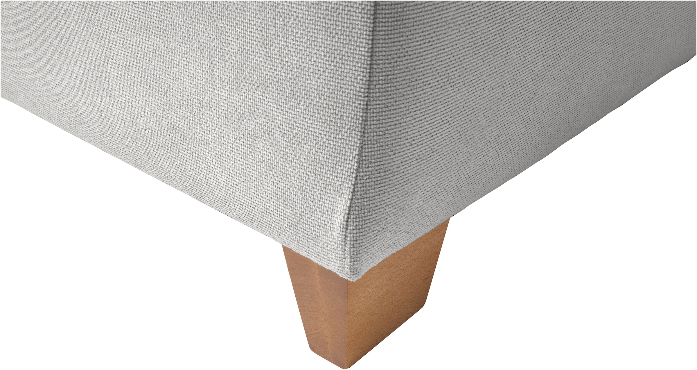 Mr. Couch Ecksofa »Bologna, L-Form, mit Holzfüssen« wahlweise mit Kaltschaum