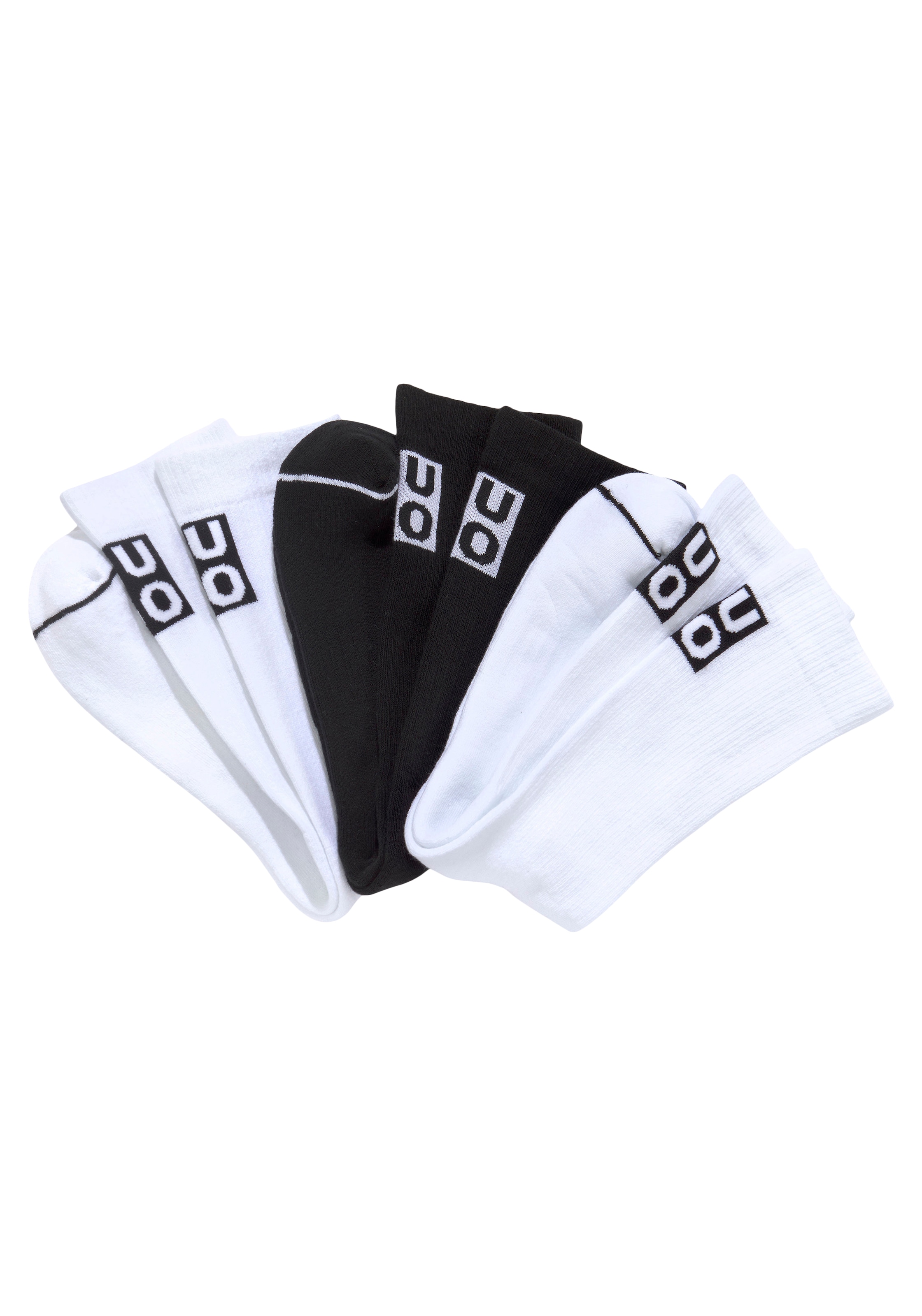 HUGO Underwear Strümpfe, (Packung, 3 Paar, 3er-Pack), mit Logodruck