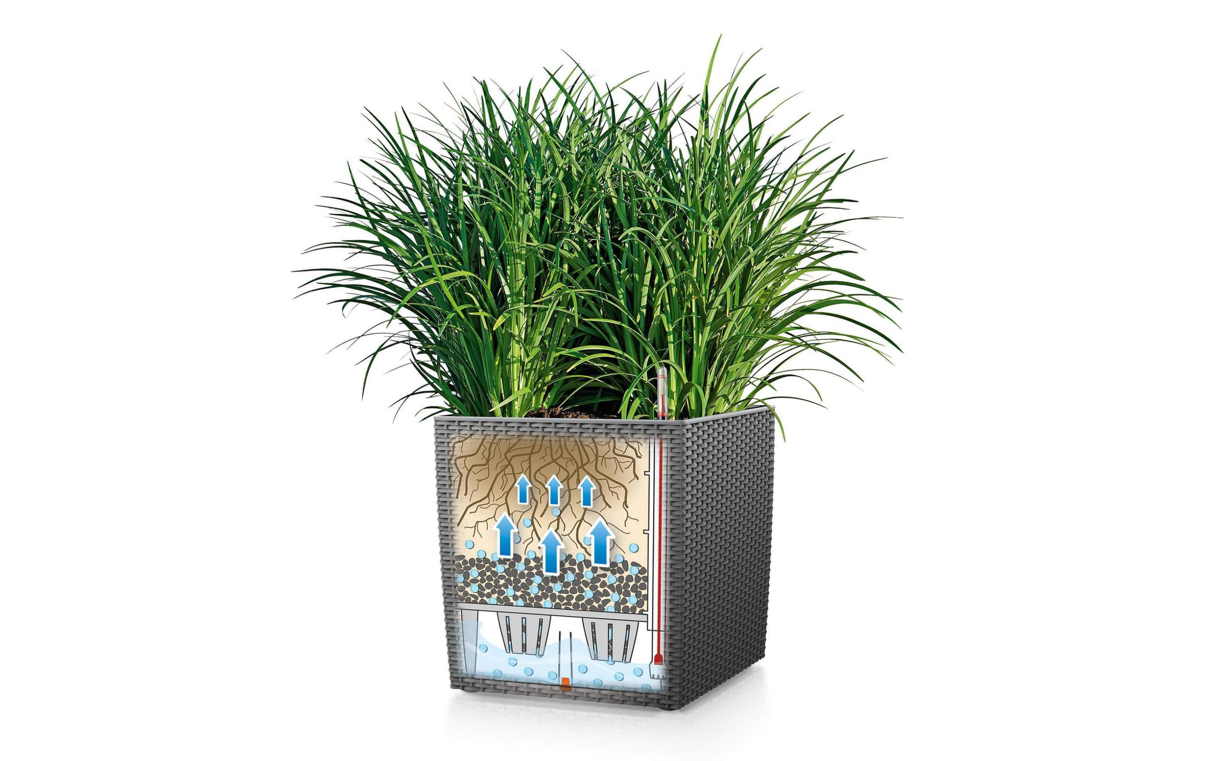   Pot de fleurs »Lechuza Cube Cottage 30 Braun«