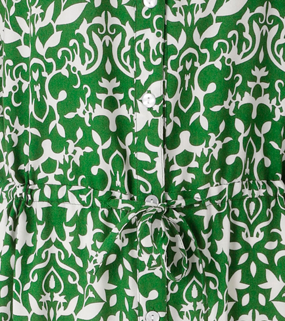 Aniston CASUAL Sommerkleid Eingrifftaschen mit Ornamenten und grafischen Blumen bedruckt - NEUE KOLLEKTION