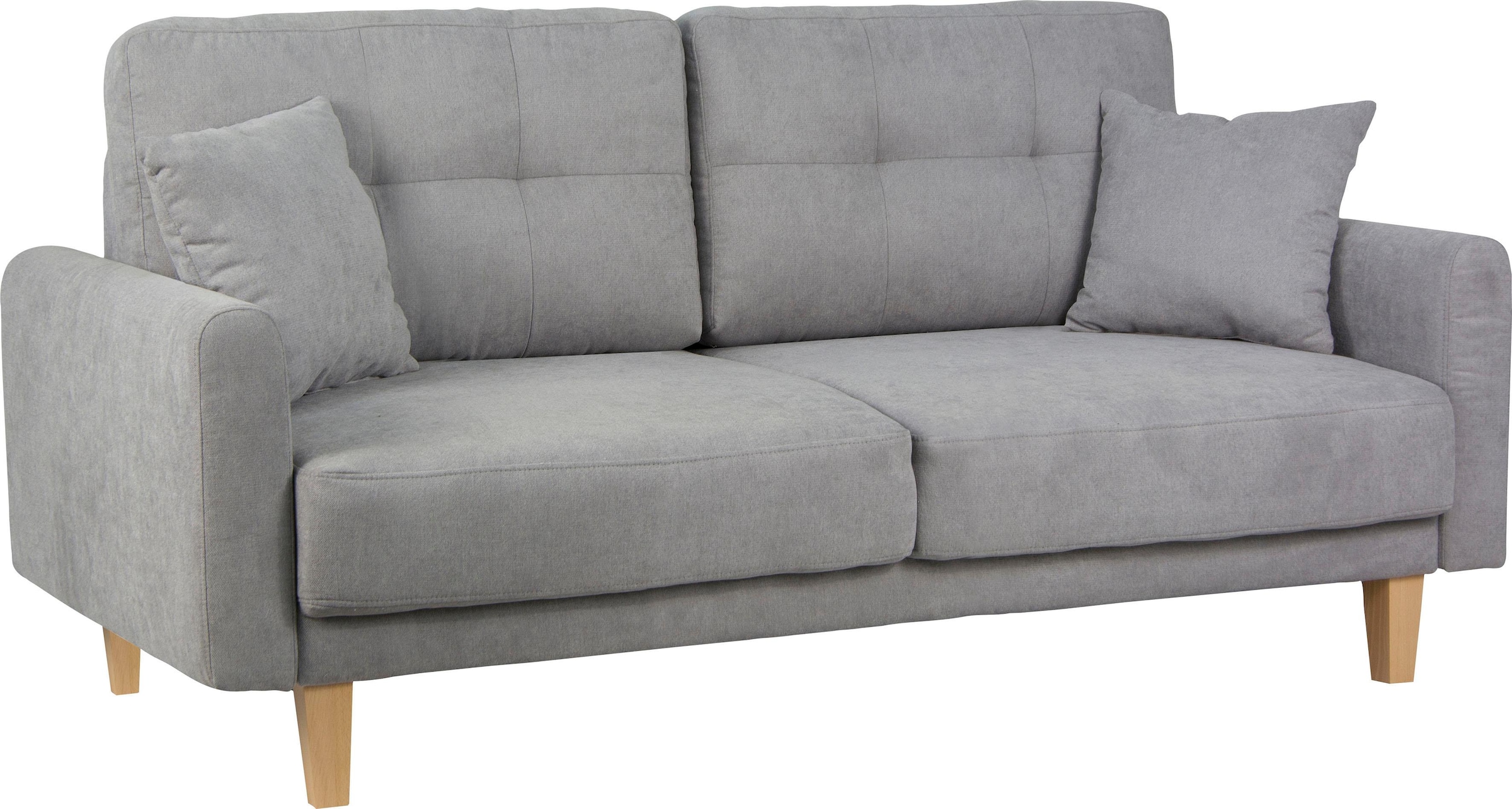 Home affaire 2-Sitzer »TRIPLO mit Wellenunterfederung, Masse B/T/H: 165/100/89 cm«, Sofa mit Steppung im Rückenbereich, incl. Rückenkissen und Zierkissen