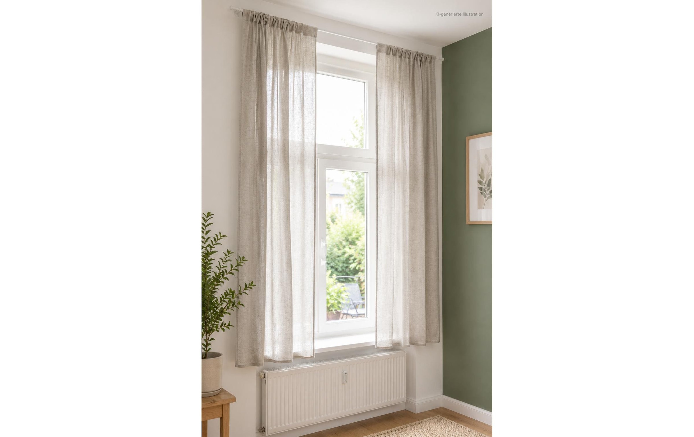 Urbanara Rideau »2er Set Musselin Trofa 135 cm x 245 cm« Ruban plissé 2 cuis tlg.
