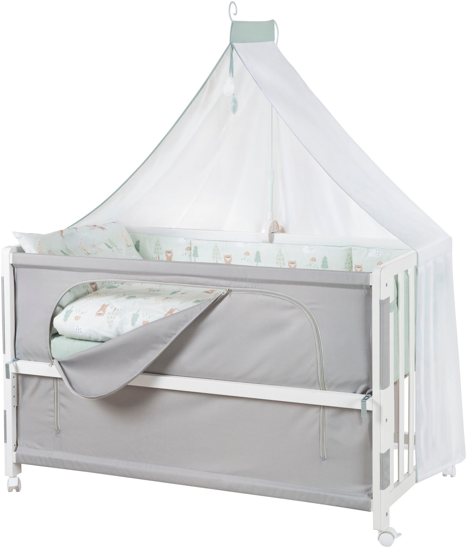 roba® Babybett »Room Bed - Woodland Buddies« als Beistell-, Kinder- und Juniorbett verwendbar
