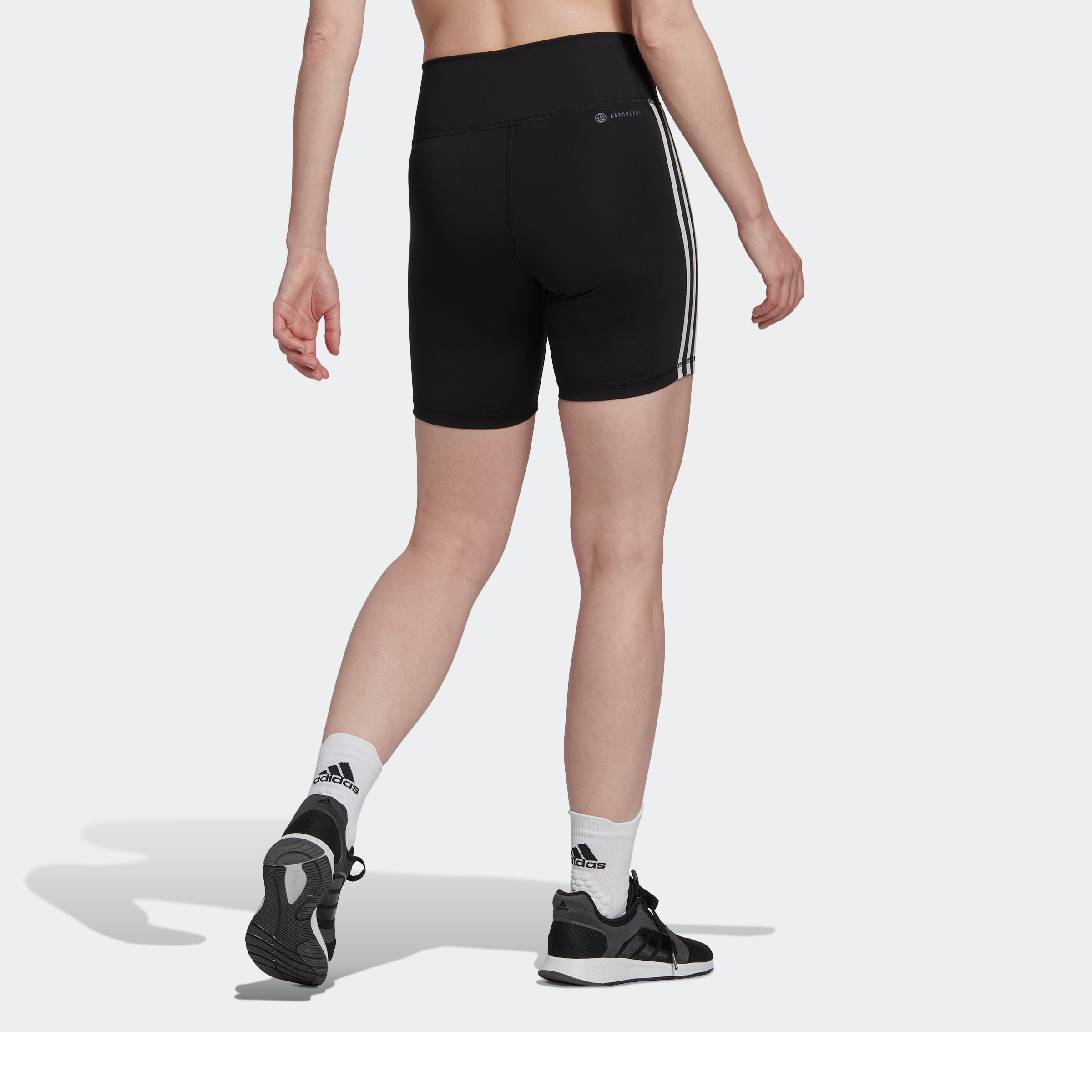 adidas Performance Shorts »TRAINING ESSENTIALS 3STREIFEN HIGHWAISTED KURZE«, (1 tlg.)