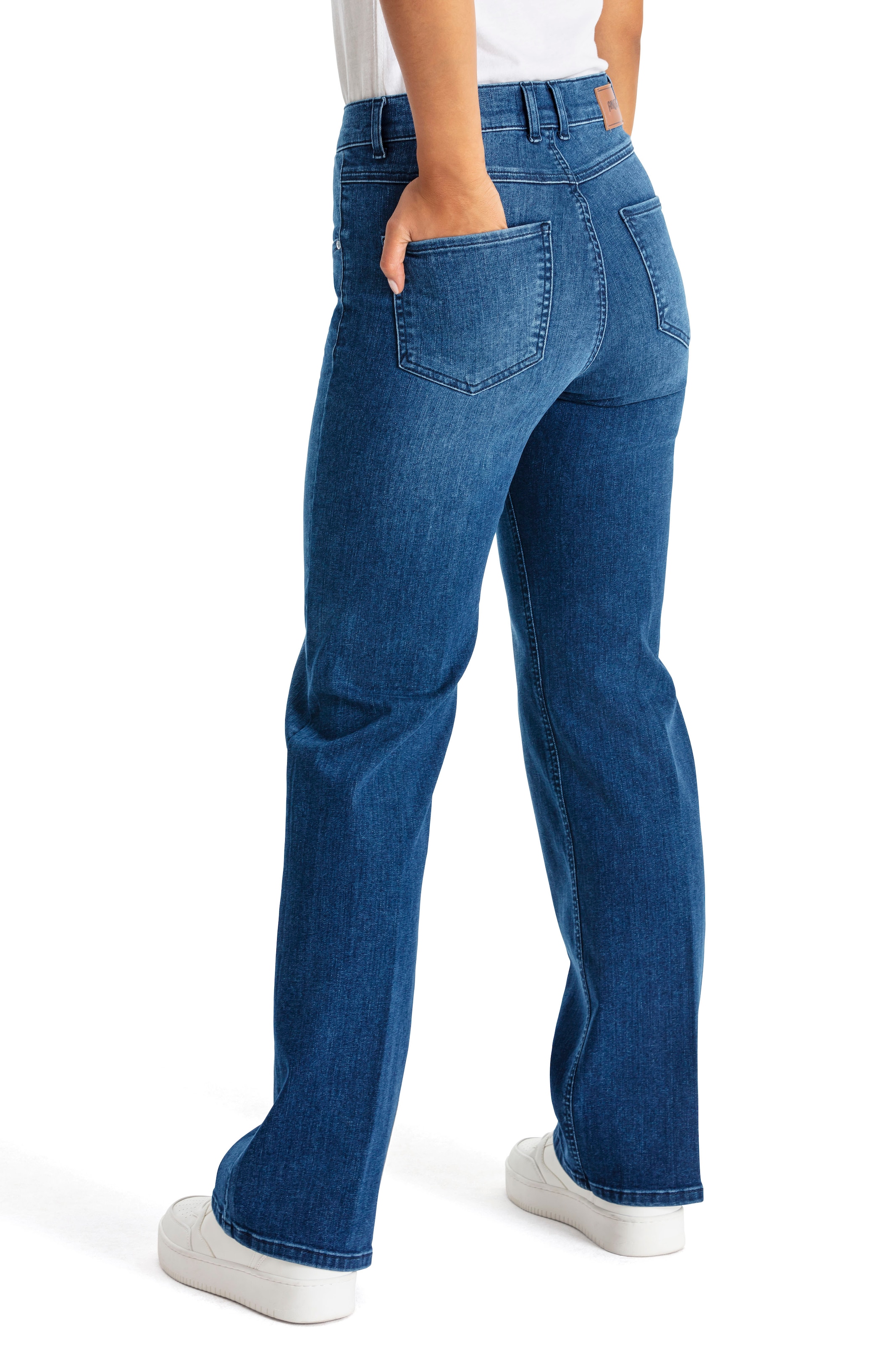 ANGELS Straight-Jeans, mit weitem Bein