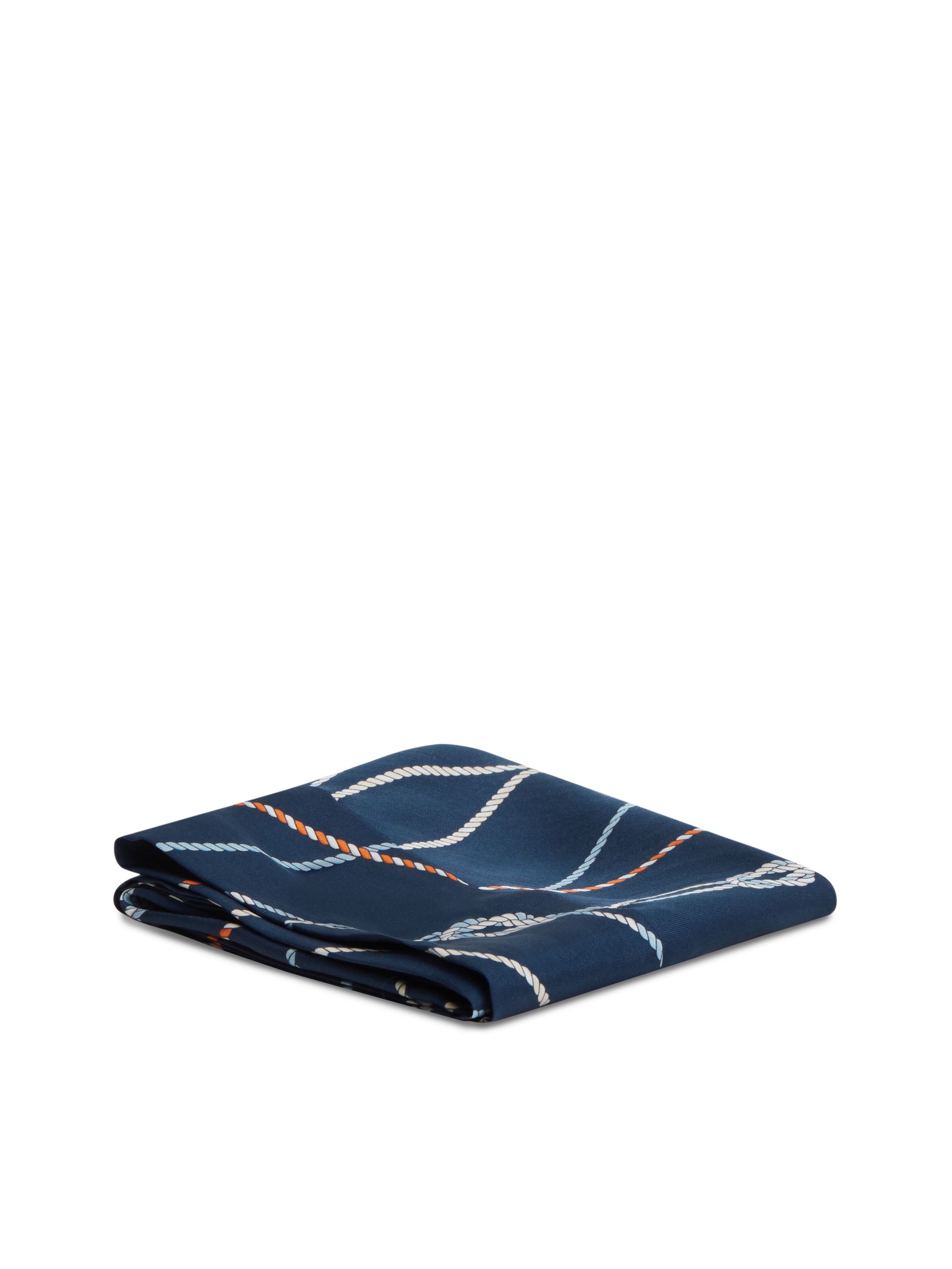 Tommy Hilfiger Foulard de mode »TH NAUTICAL SILK TRIANGLE« aus reiner Seide mit Seil-Print