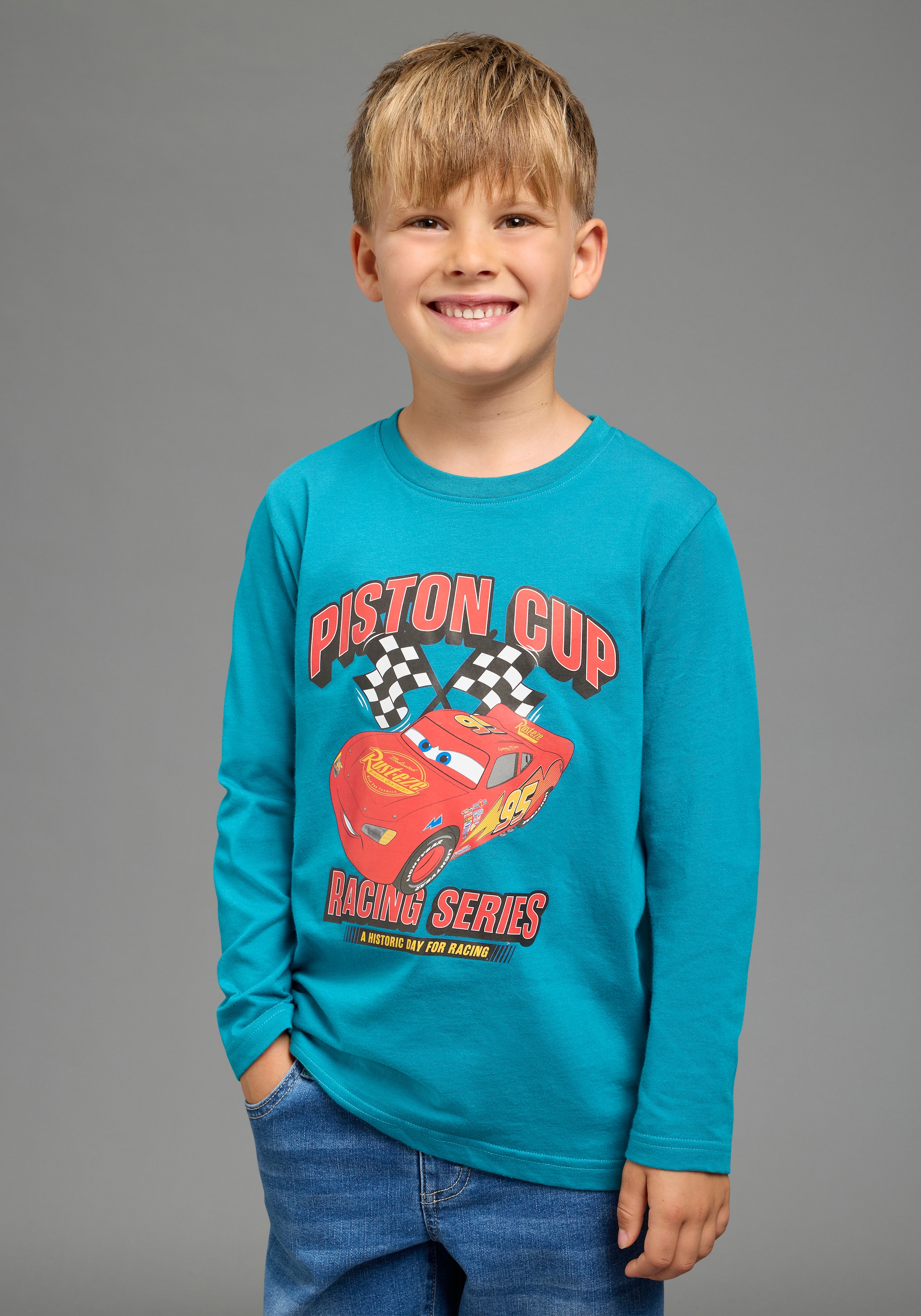 Image of KIDSWORLD Langarmshirt "CARS Lightning McQueen Shirt, Disney" Disney-Shirt, Basic-Passform, Langarm, modischer Stil