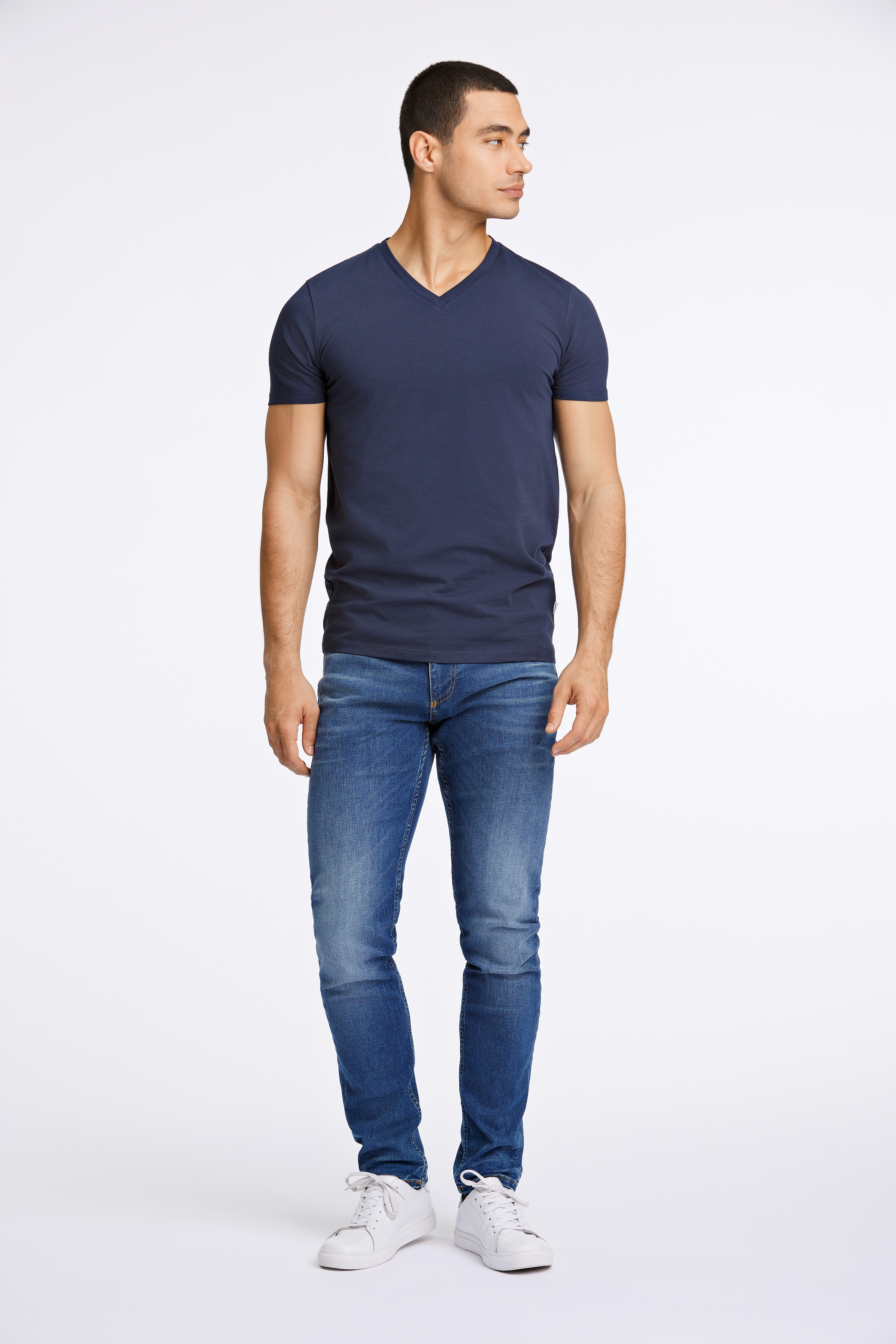 LINDBERGH T-shirt mit V-Ausschnitt