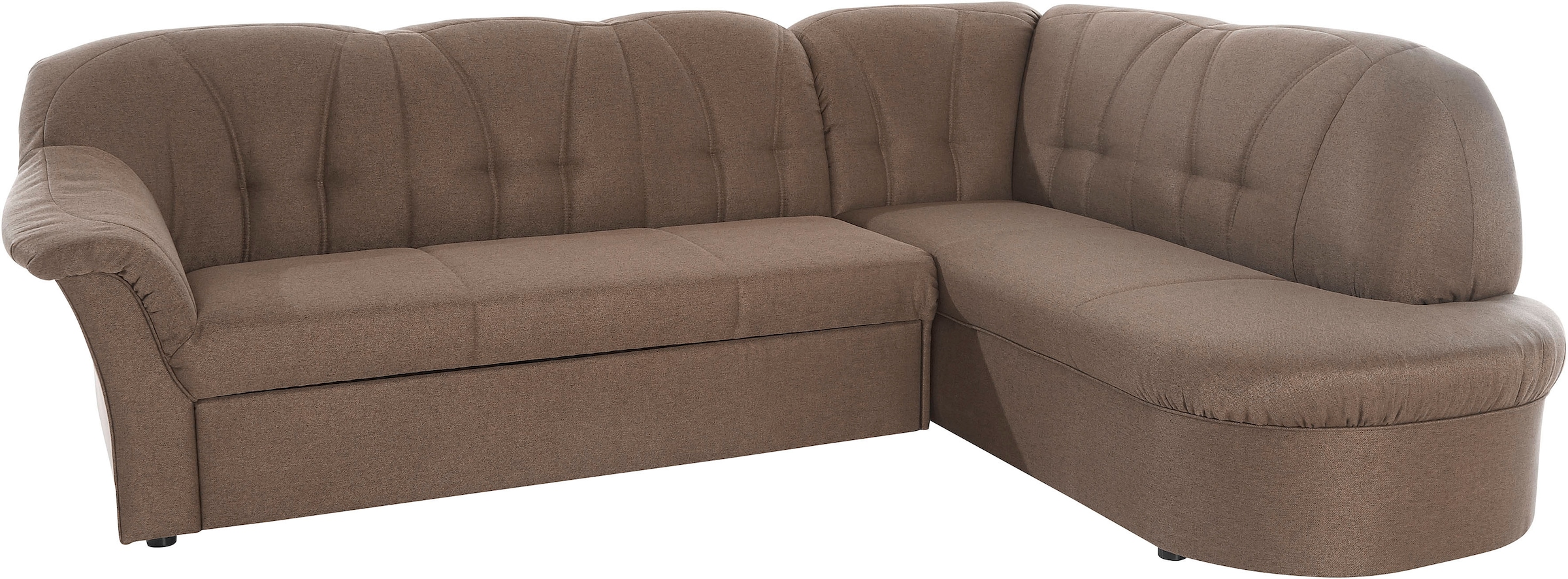 DOMO collection Ecksofa »Pegnitz, elegante Rückensteppung, zeitlose Formensprache, L-Form« wahlweise mit Bettfunktion