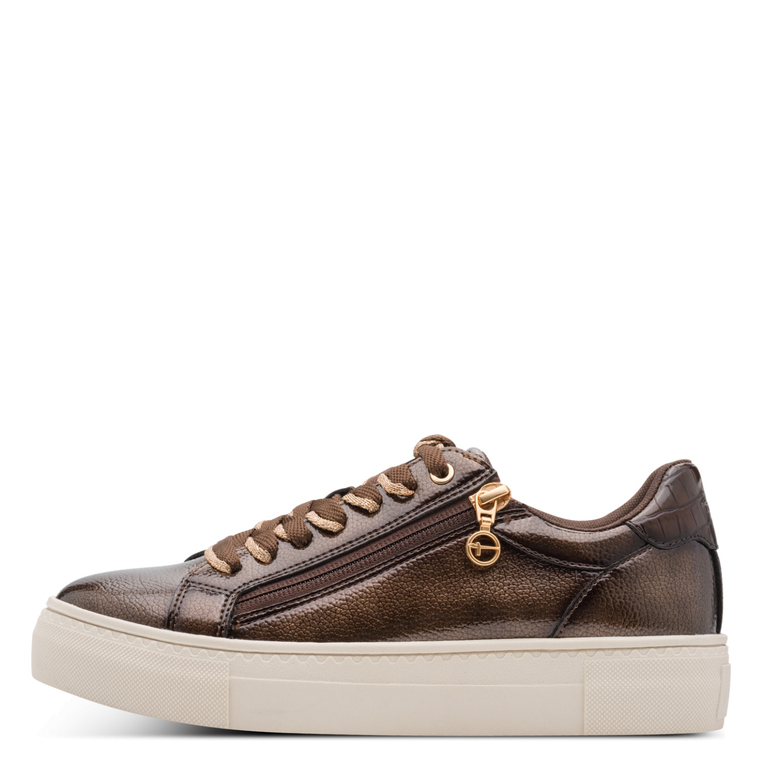 Tamaris Baskets à plateforme  Chaussure de loisir, chaussure basse, chaussure à lacets avec pendentif logo T