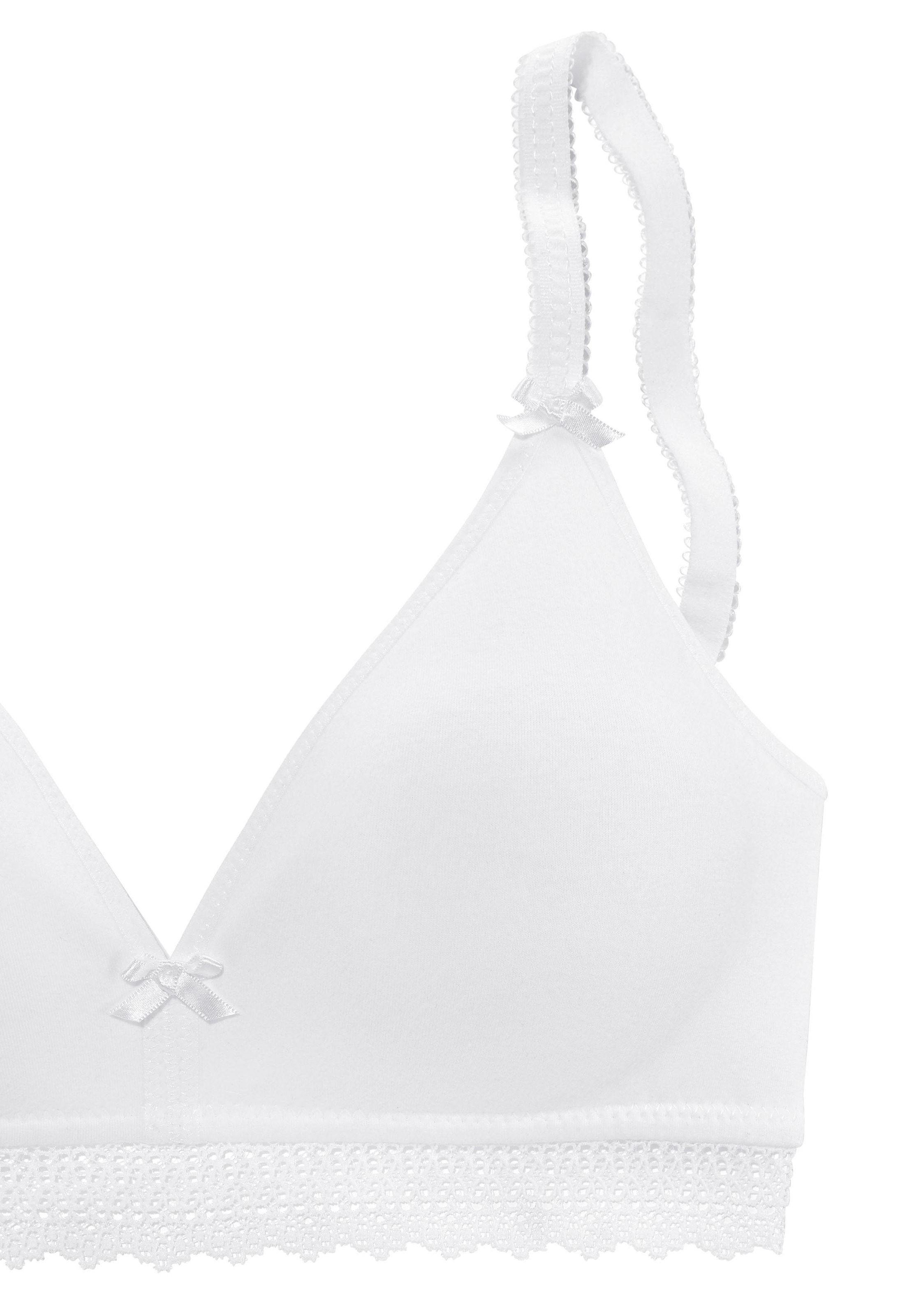 petite fleur Bralette-BH rot+weiß, Cup B