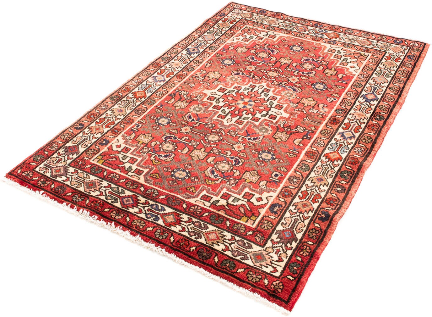 Image of morgenland Orientteppich »Perser - Nomadic - 155 x 110 cm - rot«, rechteckig, 10 mm Höhe, Wohnzimmer, Handgeknüpft, Einzelstück mit Zertifikat bei Ackermann Versand Schweiz