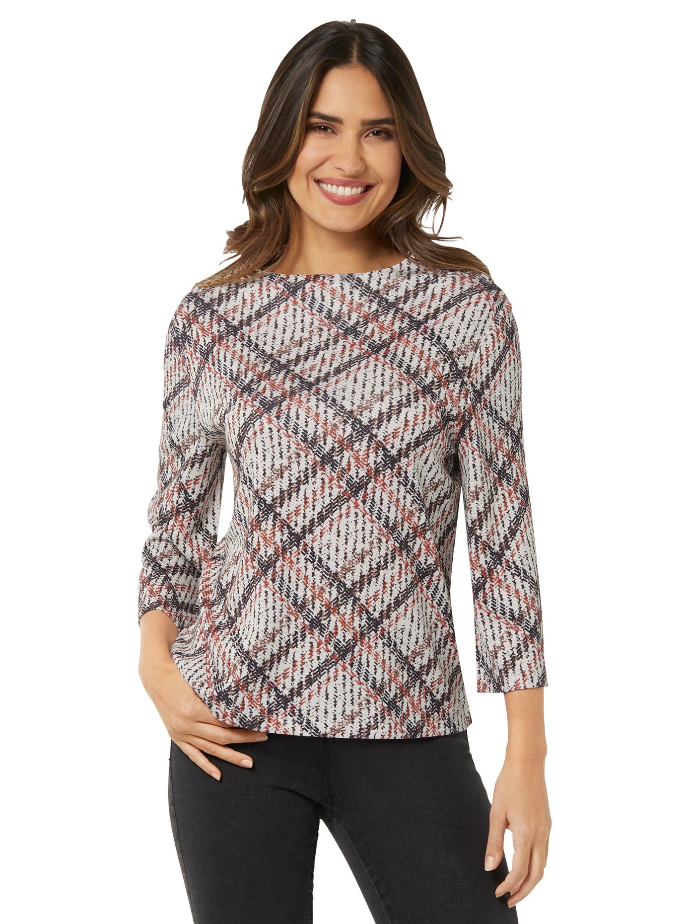 Image of Inspirationen Stehkragenshirt »Karo-Shirt«, (1 tlg.) bei Ackermann Versand Schweiz