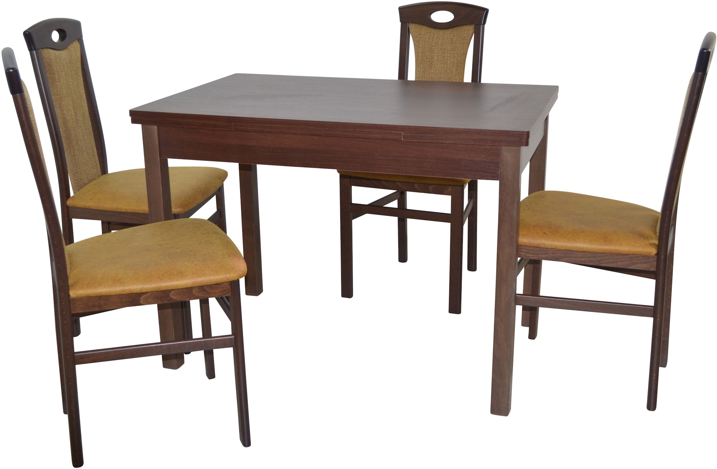 HOFMANN LIVING AND MORE Essgruppe »5tlg. Tischgruppe« Spar-Set, 5tlg. Tischgruppe, 5 Stk. tlg. Stühle montiert