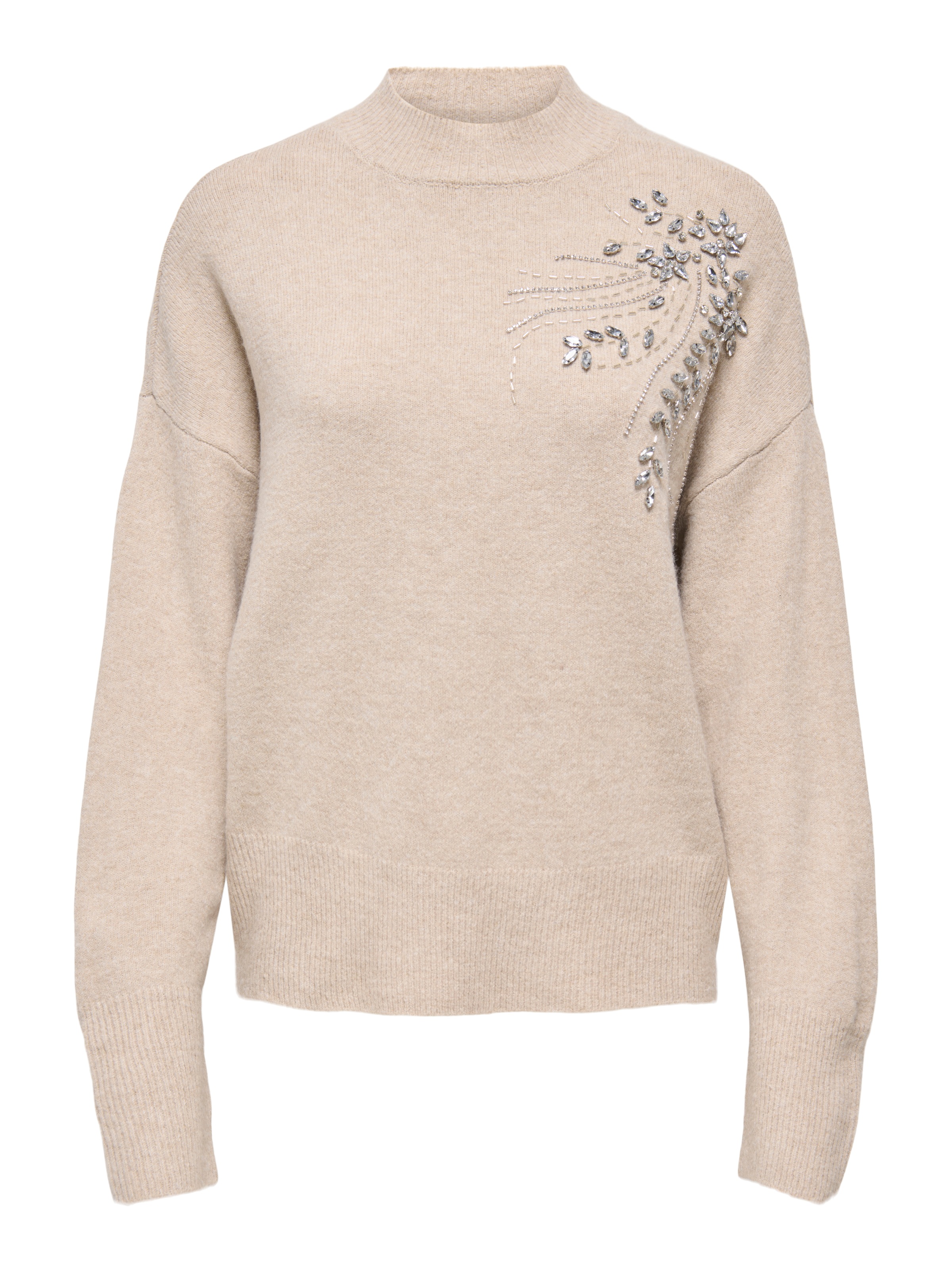 ONLY Pull en tricot »ONLRIVA LS HIGH NECK EMB PULLOVER EX KNT«