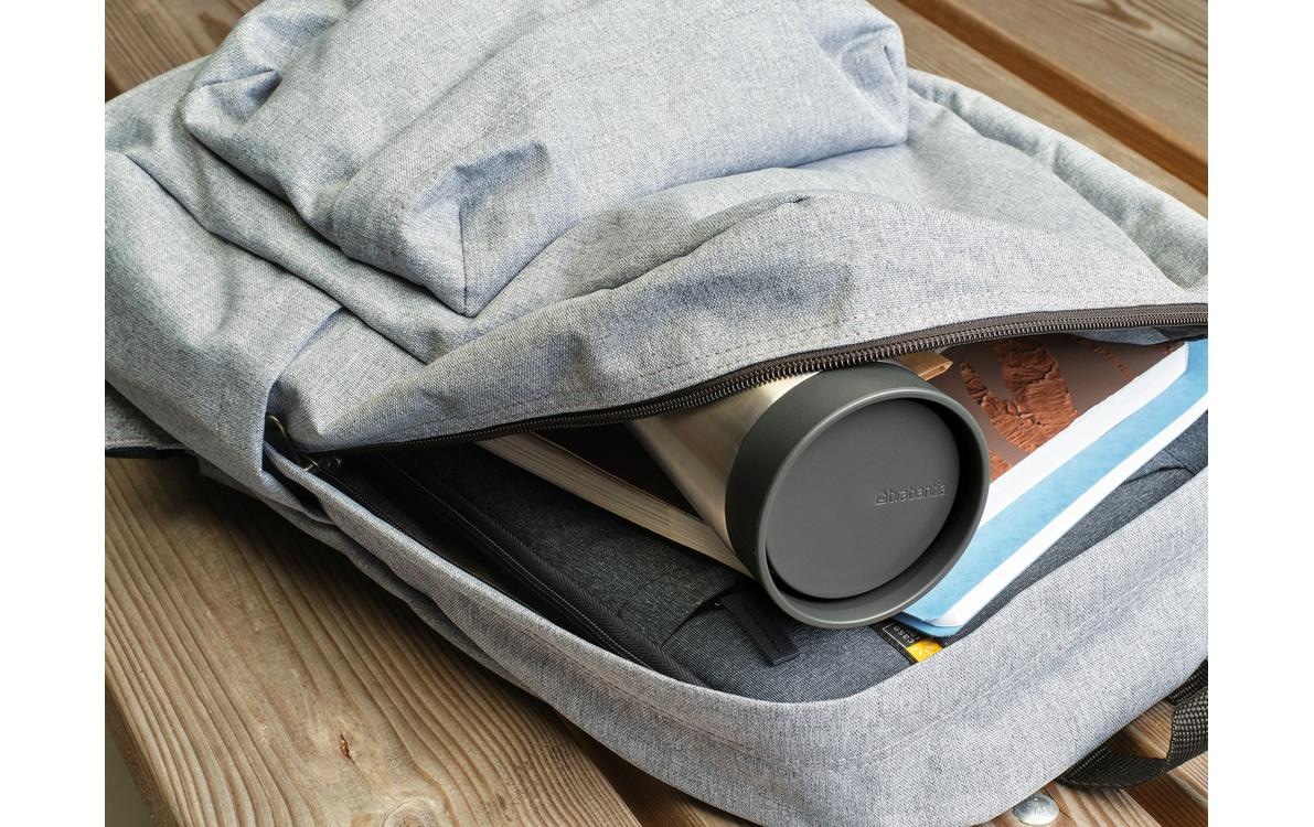 Brabantia Thermobecher »Make & Take 360 ml, Dunkelgrau/Silberfarben«