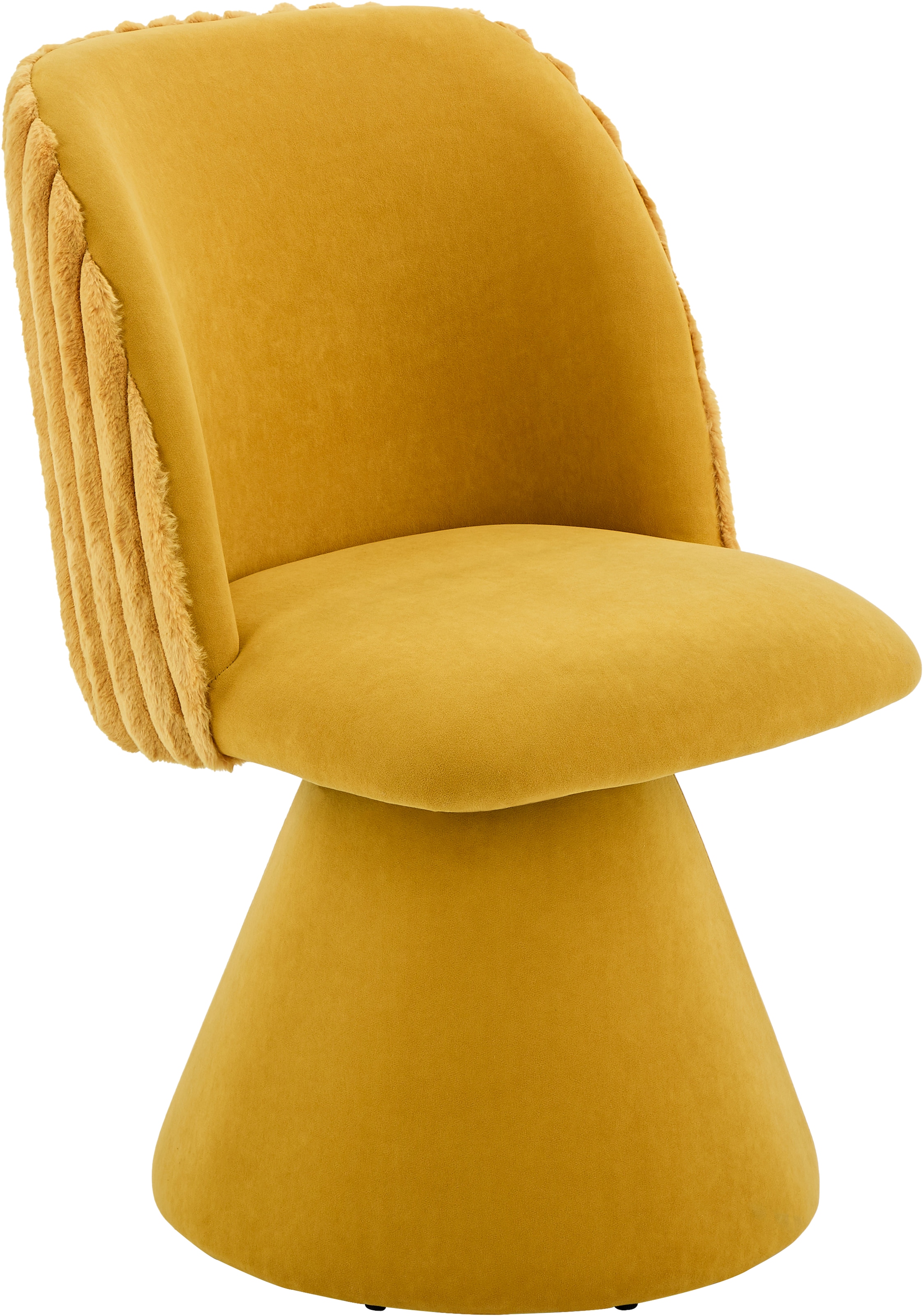 HELA Drehstuhl »BARI I« (Set) 1 Stk.360° drehbar, Polsterfuss, Materialkombi, Aussen Felloptik Innen Velvet