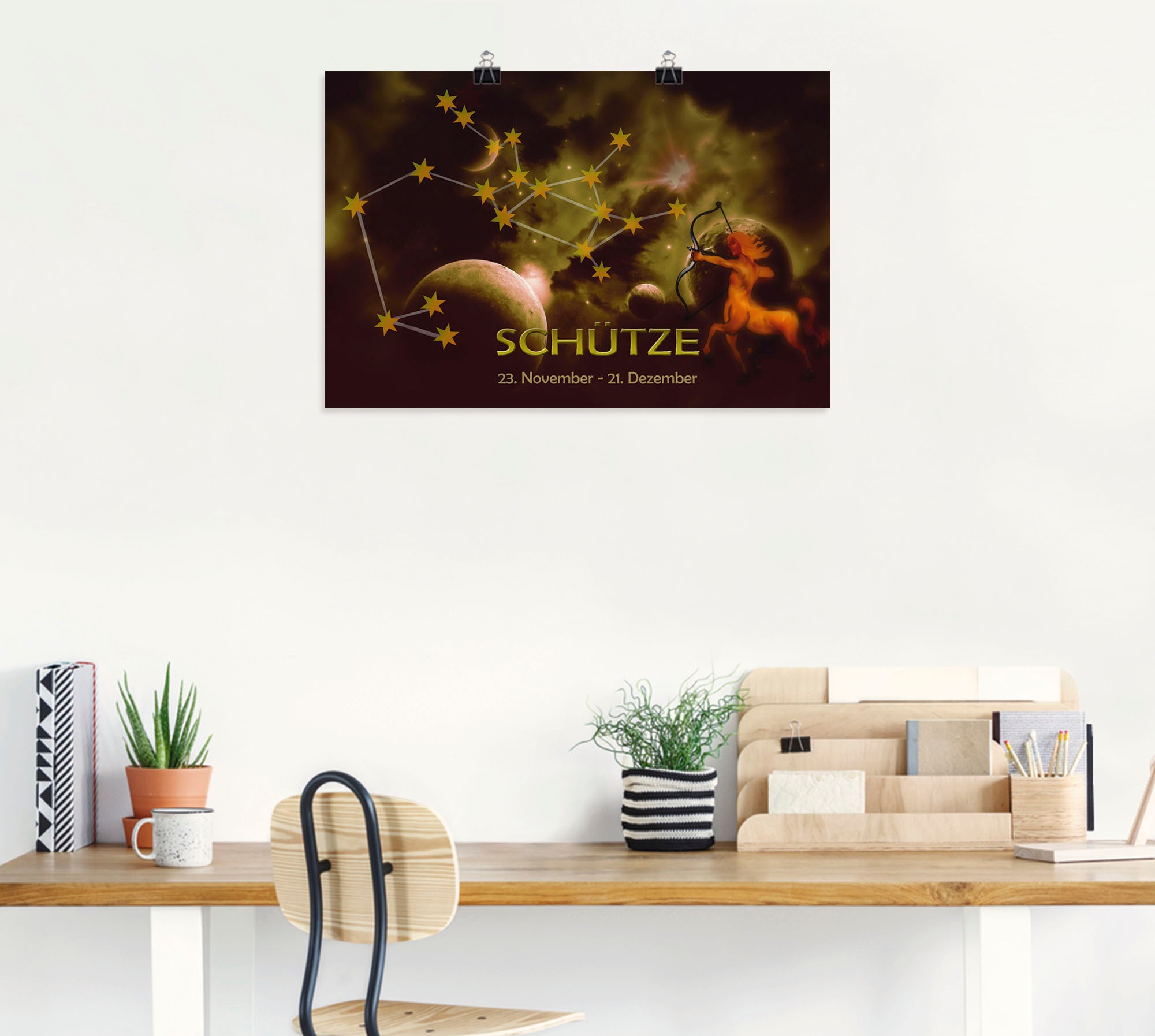 Artland Wandbild »Sternzeichen - Schütze«, Bilder von Sternzeichen, (1 St.), als Alubild, Outdoorbild, Poster in verschied. Grössen