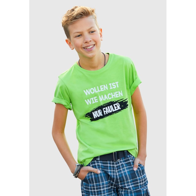 Modische KIDSWORLD T-Shirt »WOLLEN IST WIE MACHEN....«, Spruch  versandkostenfrei - ohne Mindestbestellwert shoppen