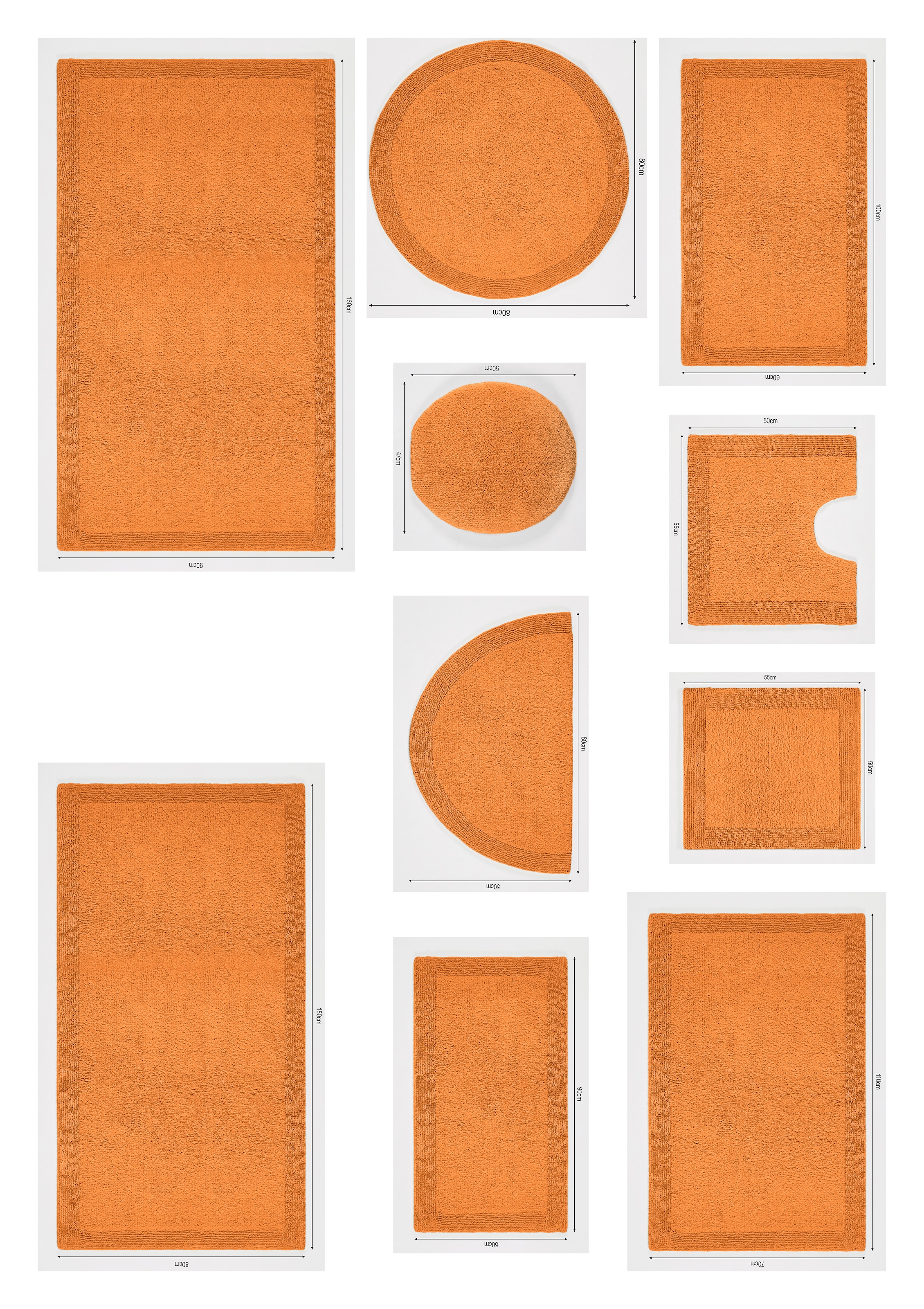 my home Badematte »Kapra, Badvorleger, Badezimmer Teppich«, beidseitig nutzbar-fussbodenheizungsgeeignet-strapazierfähig, mit Bordüre, Badteppich, Badematte, Baumwolle