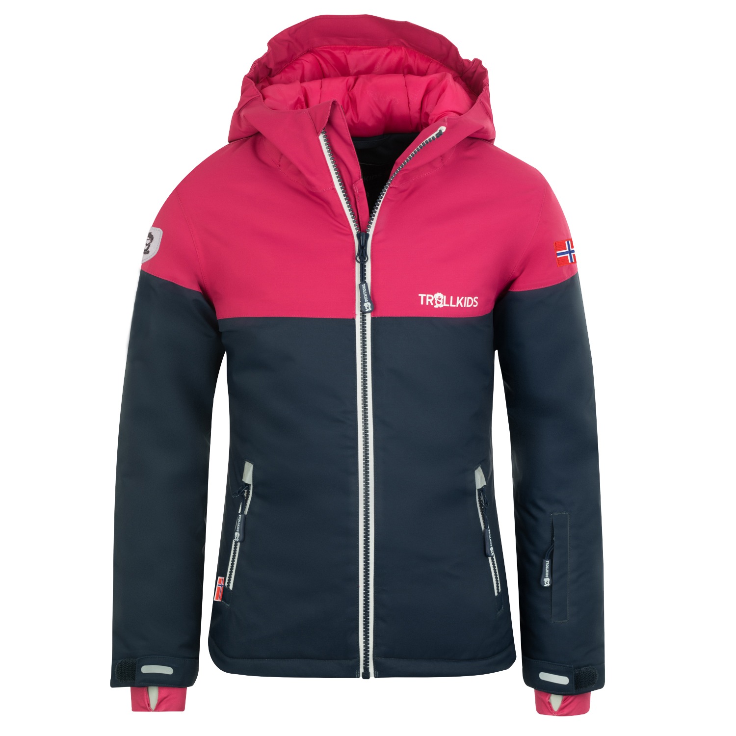 Image of TROLLKIDS Winterjacke "GIRLS HALLINGDAL JACKET" mit Kapuze mit reflektierenden Aufdrucken, wasserdicht und atmungsaktiv