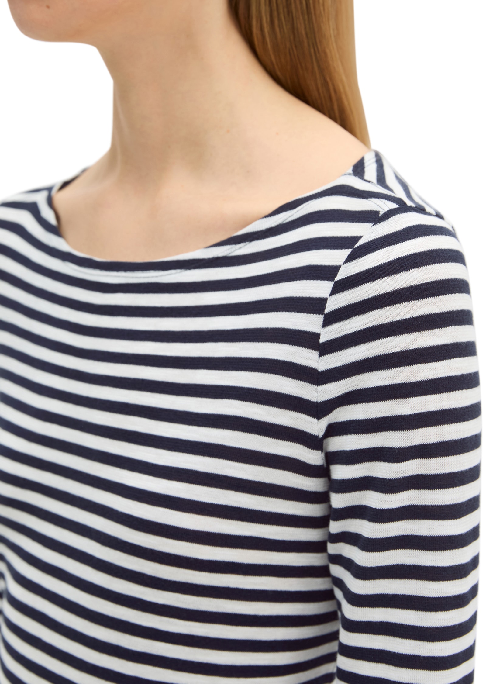 Marc O'Polo T-shirt à manches longues avec encolure légèrement bateau