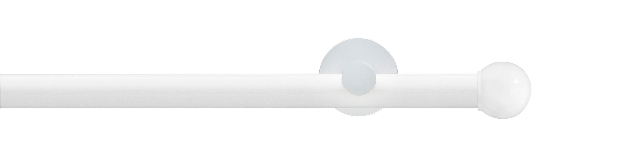 Image of GARESA Gardinenstange "WHITE" Ø 20 mm 1 läufig-läufig Wunschmasslänge Vorhanggarnitur, Innenlauf, verlängerbar, Endknopf Kugel