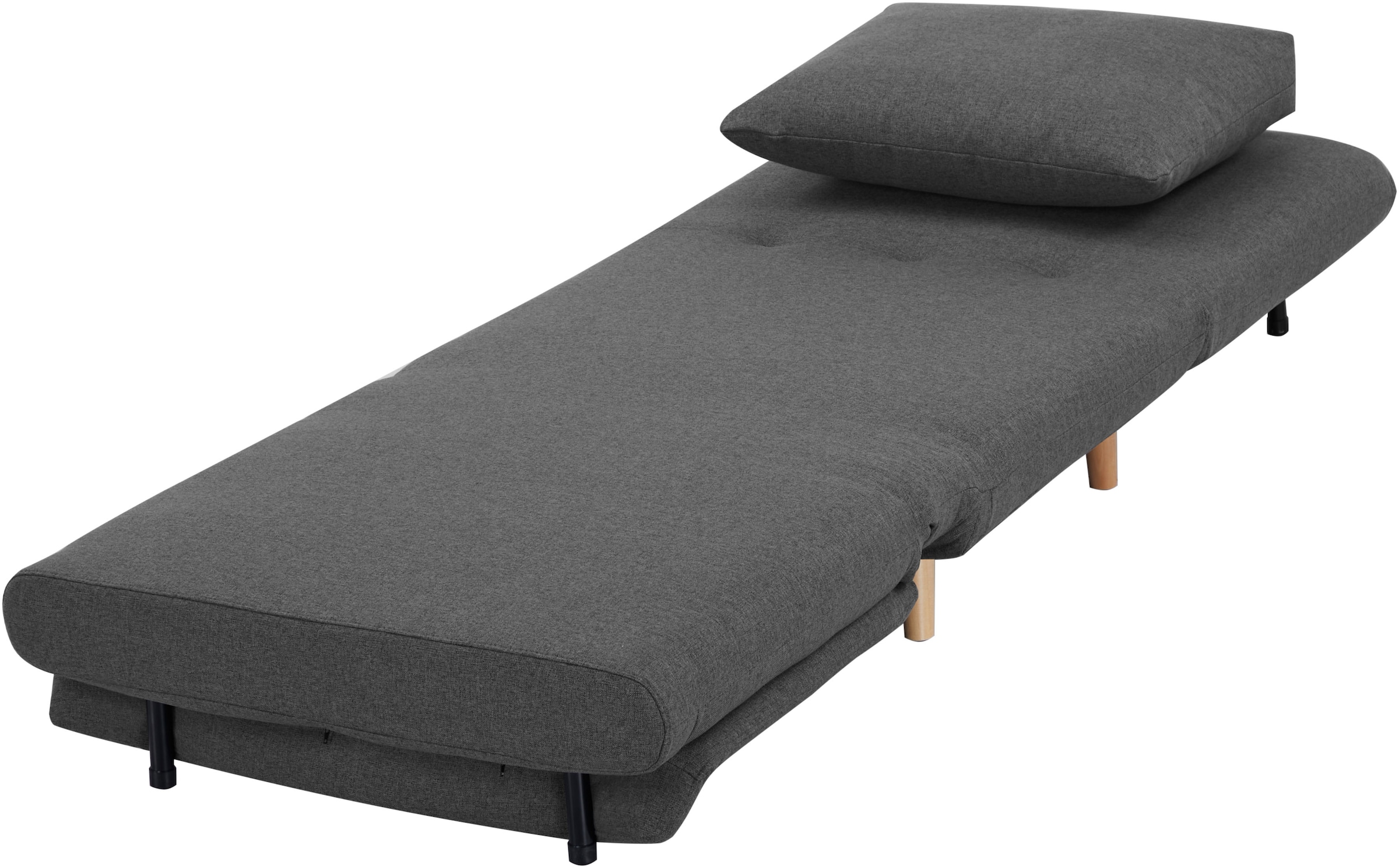 INOSIGN Sessel »AINSLEY« wandelbar zum Gästebett, Schlafsofa, Webstoff u. Cord-Bezug
