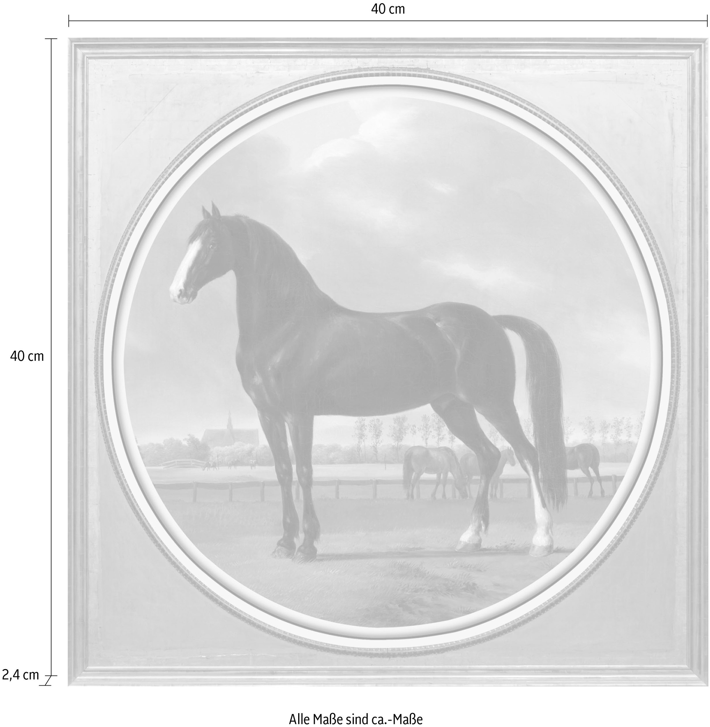 queence Acrylglasbild »Pferd«, Tiere-Pferde-Pferdebilder-Kunst-Gemälde, Fine Art-Print in Galeriequalität