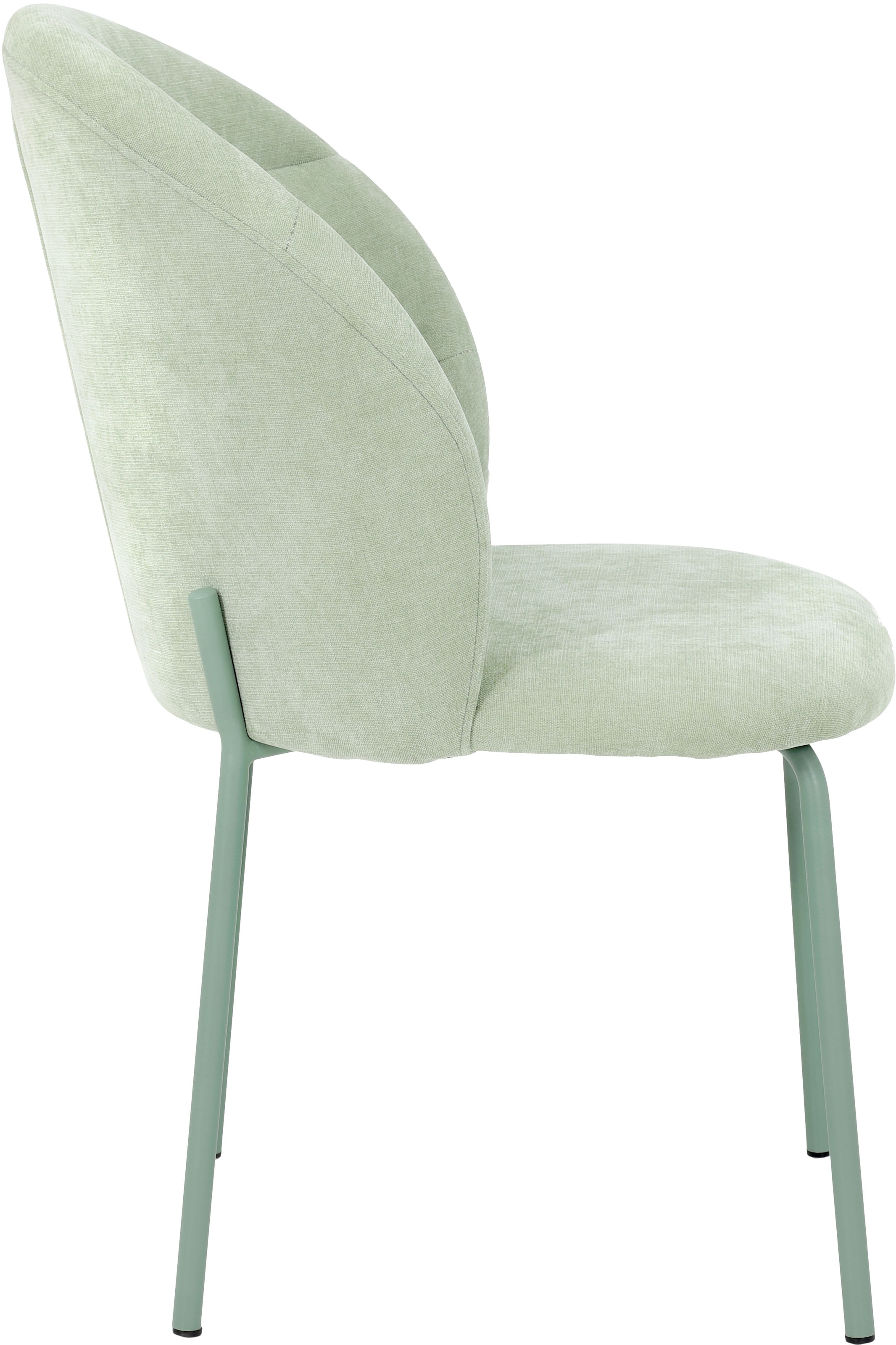 TOM TAILOR HOME 4-Fussstuhl »LEAF CHAIR«, (Set), 2 St., Chenille, 4-Fussgestell, Raffung in der Rückenlehne