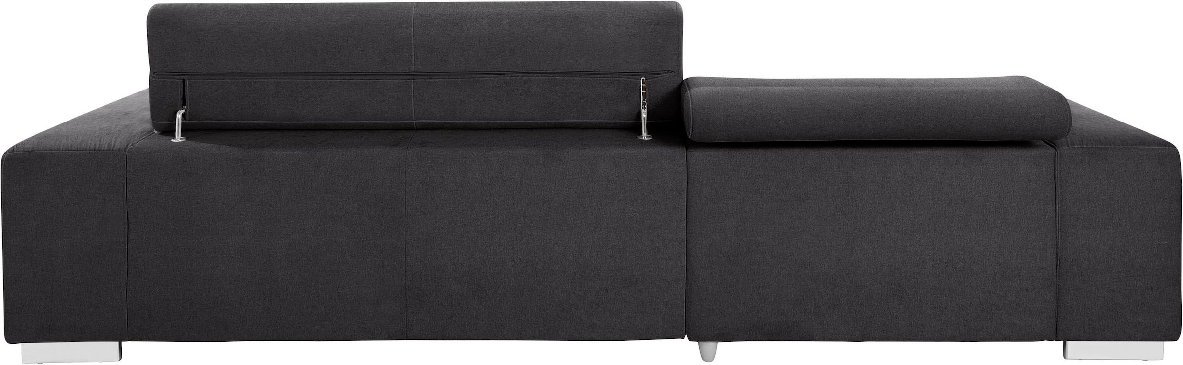 COTTA Ecksofa »Orion L-Form«, mit Kopfteilverstellung & 3 Nierenkissen