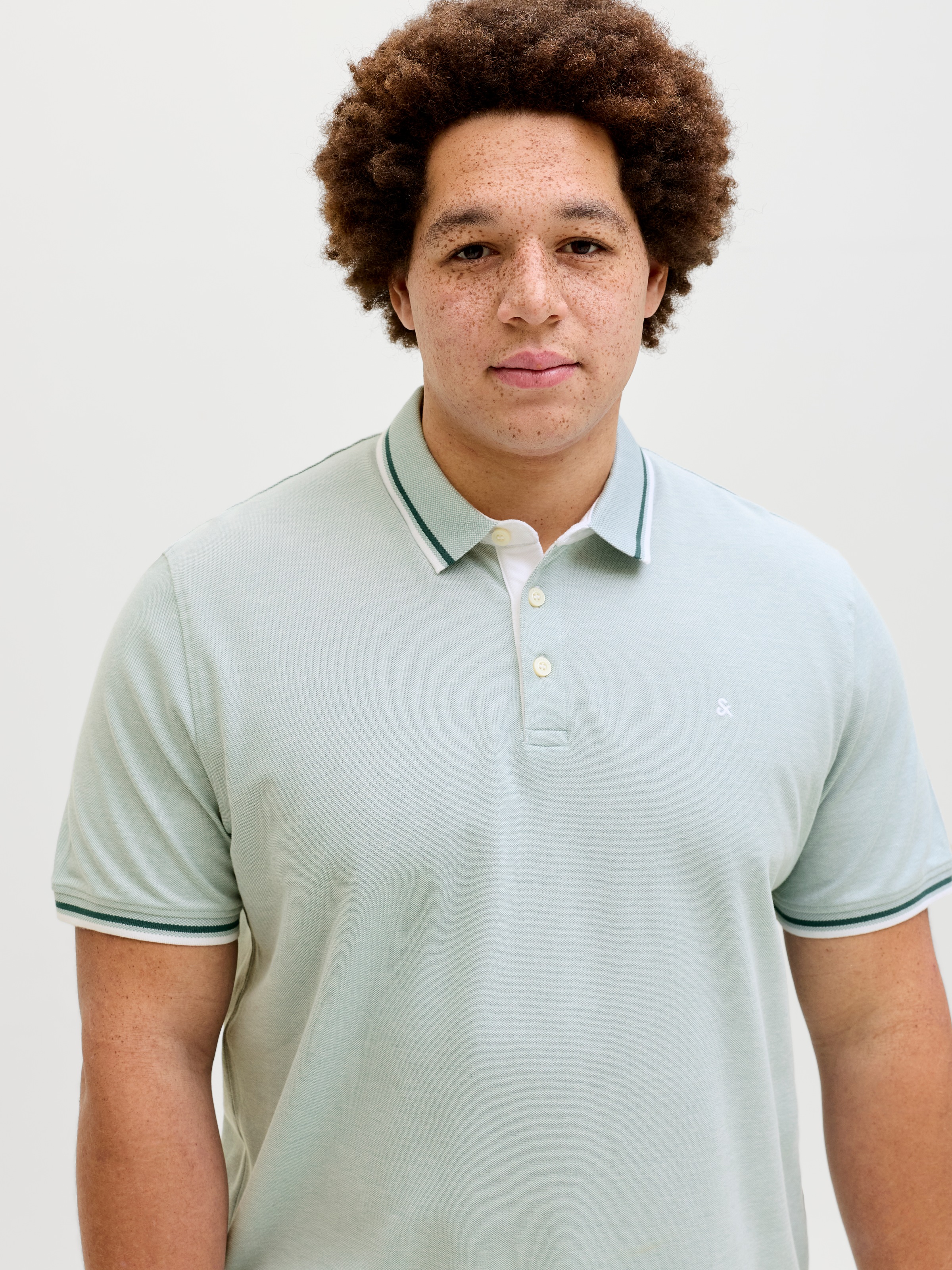 Jack & Jones PlusSize Poloshirt »JJEPAULOS POLO SS NOOS PLS« Baumwolle, regular fit