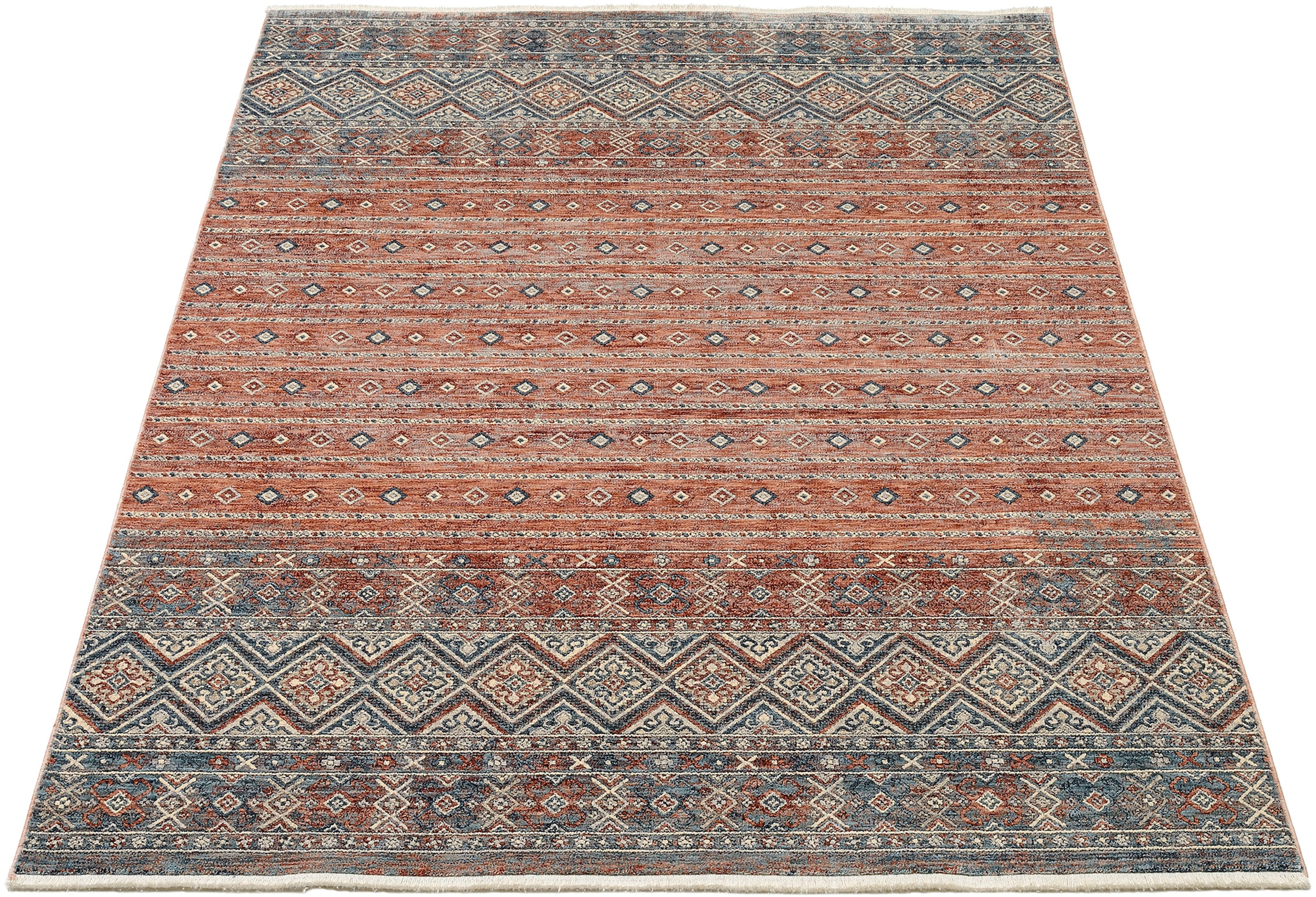 Image of OCI DIE TEPPICHMARKE Teppich "GRAND FASHION 13" rechteckig 5 mm Höhe Vintage Optik, feine Fransen, Wohnzimmer