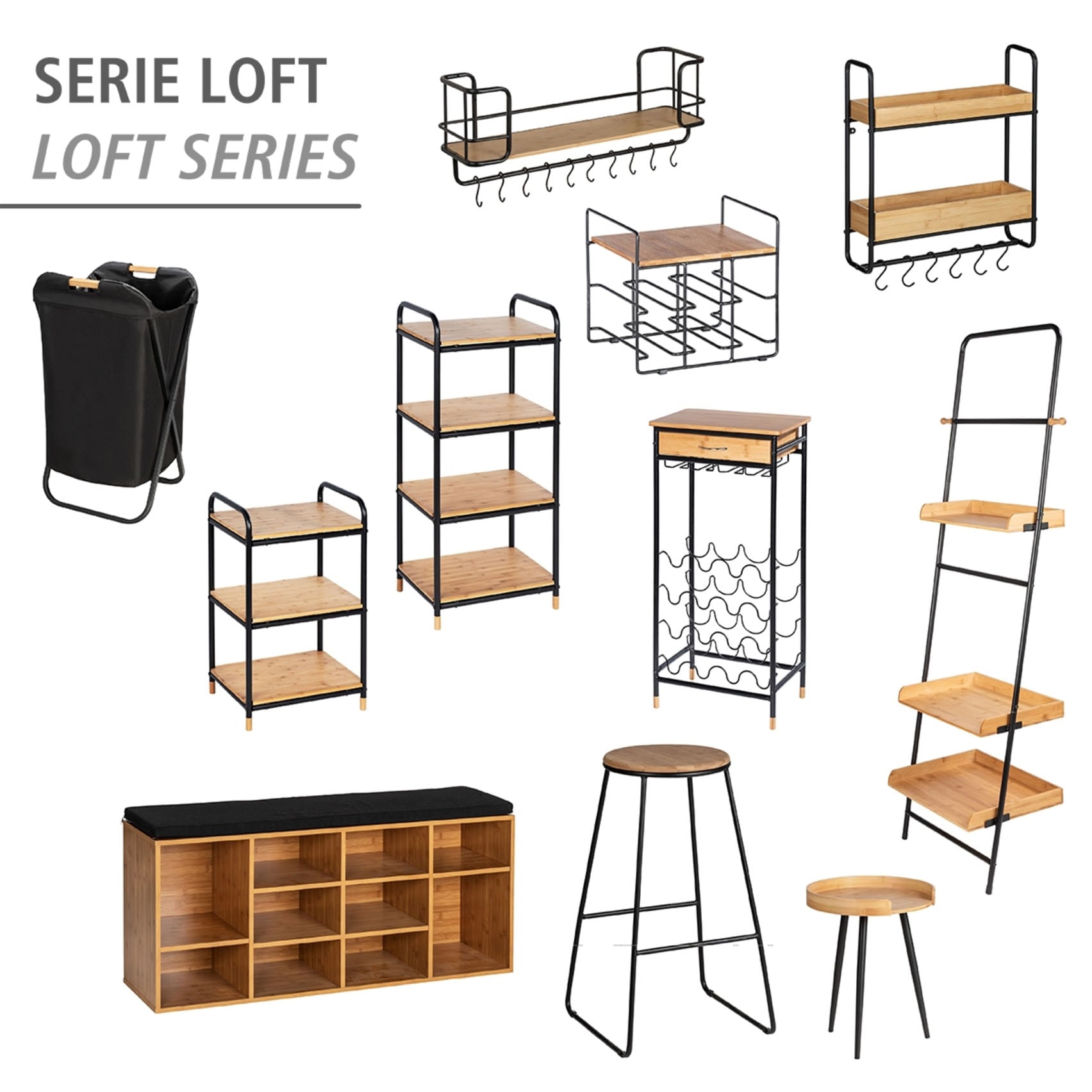 WENKO Ablageregal »Loft« 4 Etagen