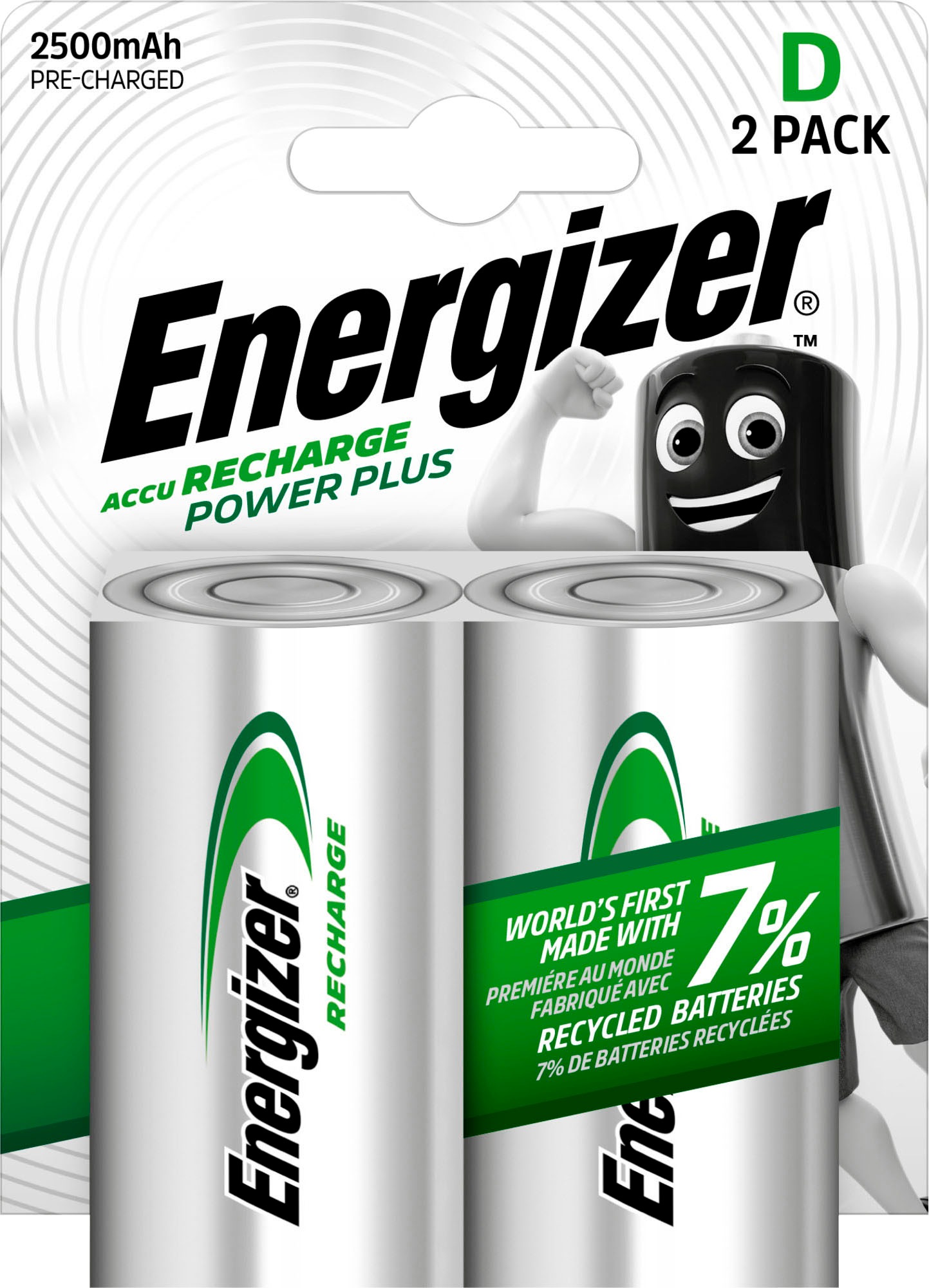 Image of Energizer Akku »NiMH Power Plus, Mono (D), 2500 mAh 2 Stück«, Mono, D bei Ackermann Versand Schweiz