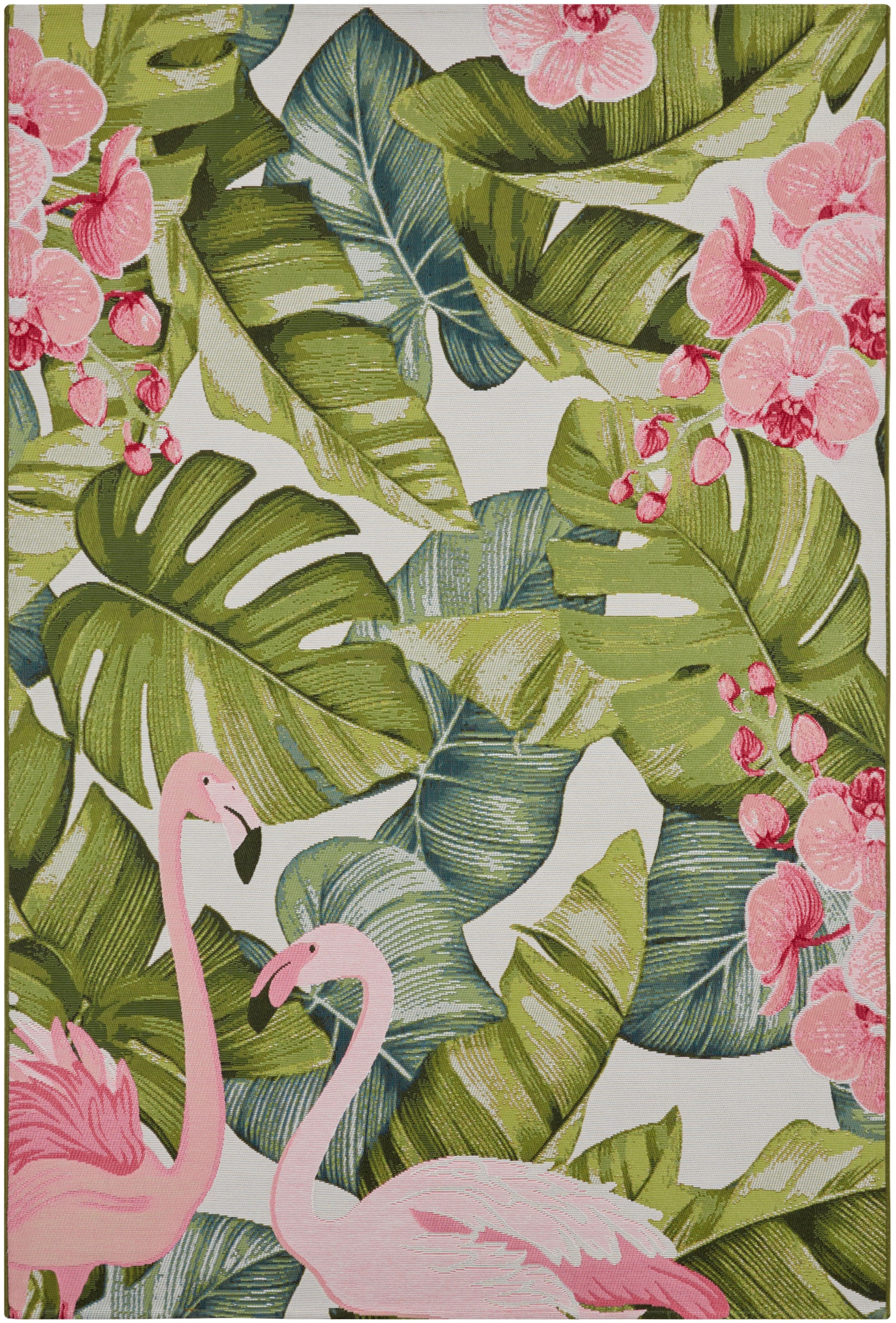 HANSE Home Outdoorteppich »Tropical Flamingo«, rechteckig, 3 mm Höhe, In-& Outdoor, Teppich, Wetterfest, Balkon, Garten, Wohnzimmer, Floral