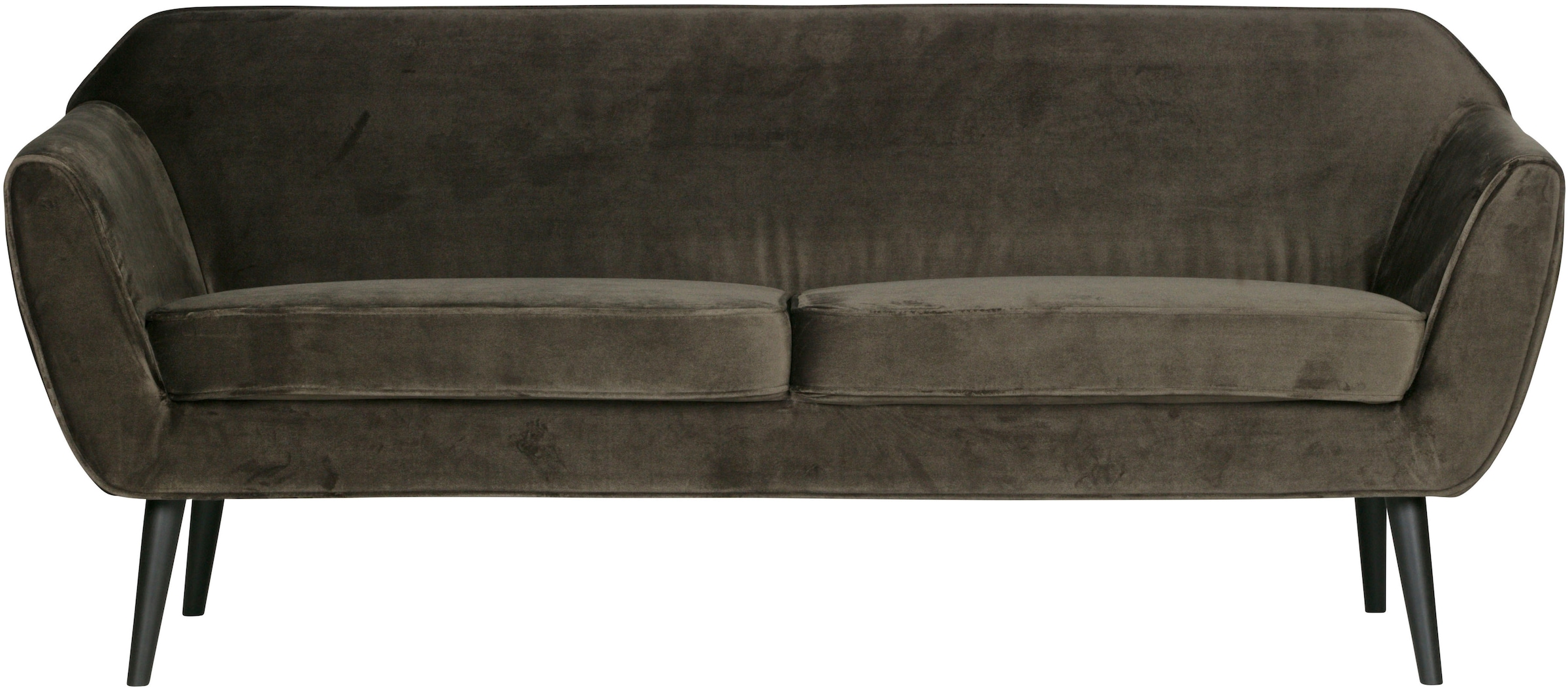 WOOOD 2,5-Sitzer »Rocco Velvet-Bezug mit Buchenholzbeinen, H 75 x B 187 x D 82 cm« Maximale Verschleissfestigkeit, mittlere Sitzhöhe, Pfleiglicht