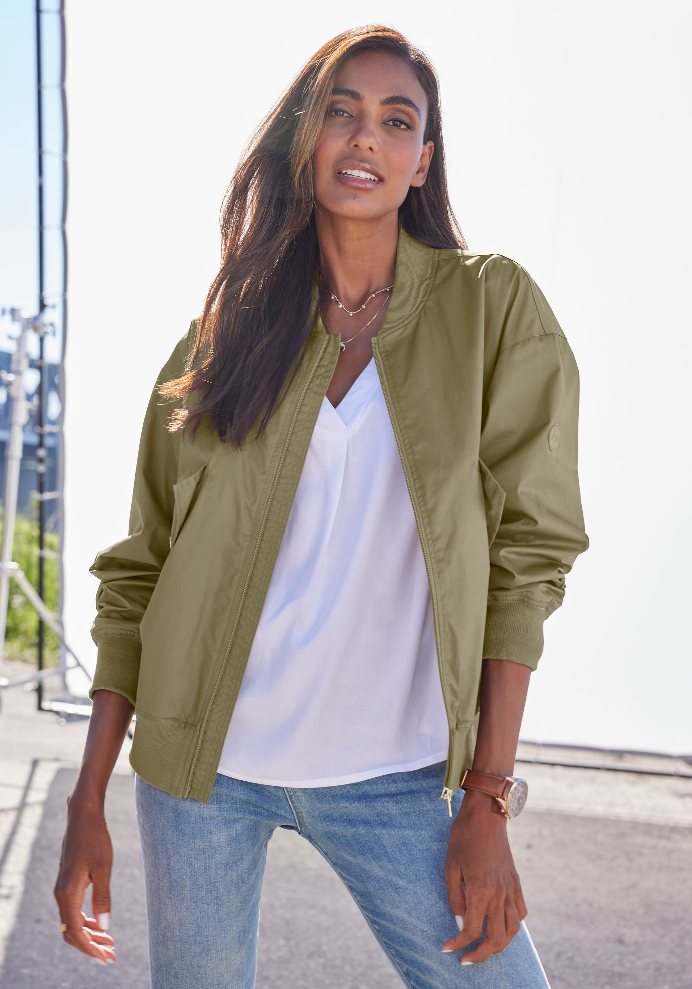 Image of French Connection Blouson ohne Kapuze mit College-Kragen